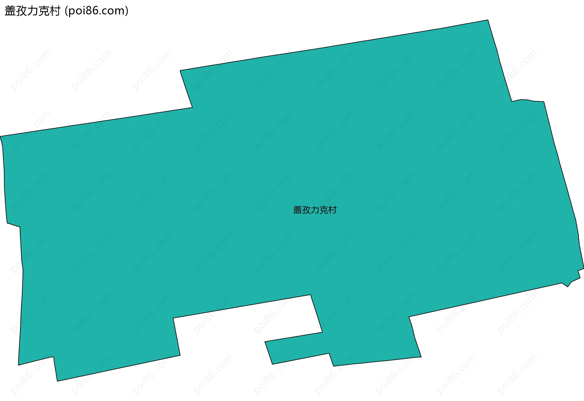 盖孜力克村边界地图
