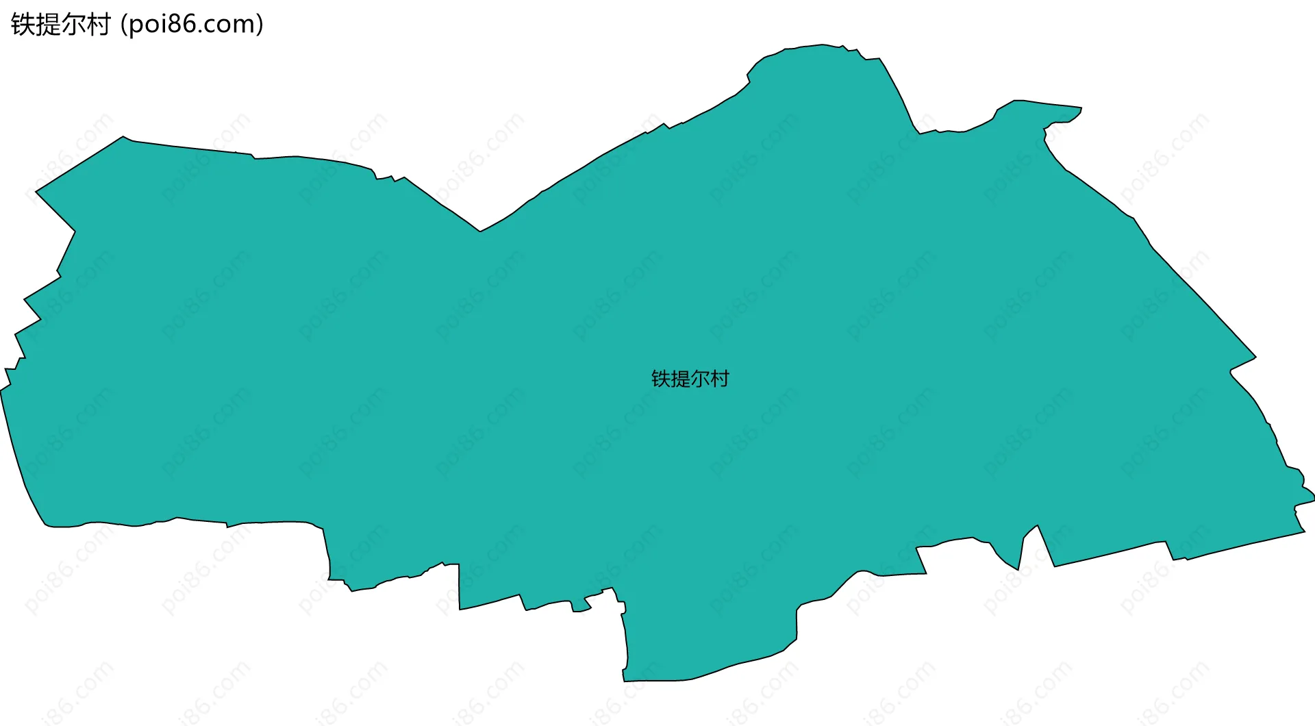 铁提尔村边界地图