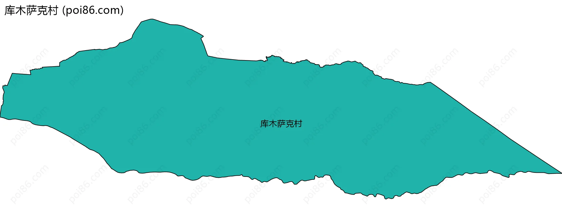 库木萨克村边界地图