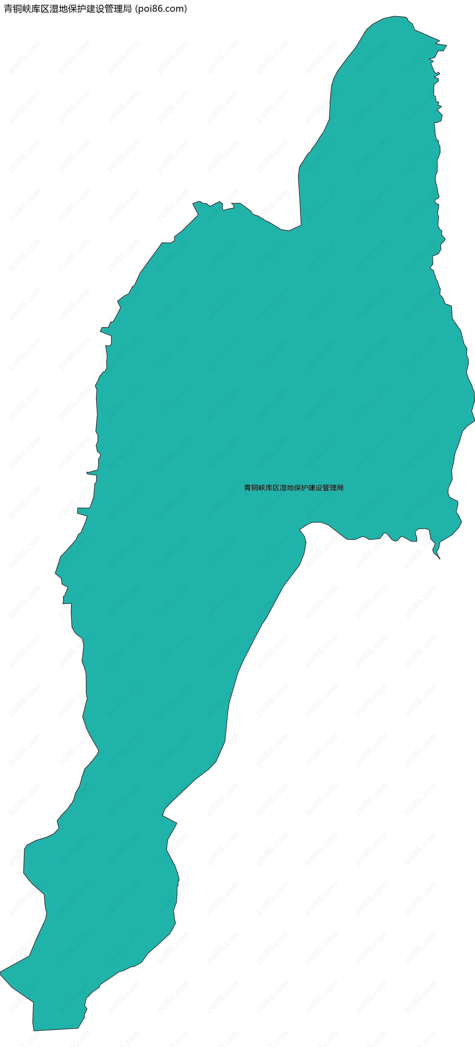 青铜峡库区湿地保护建设管理局边界地图