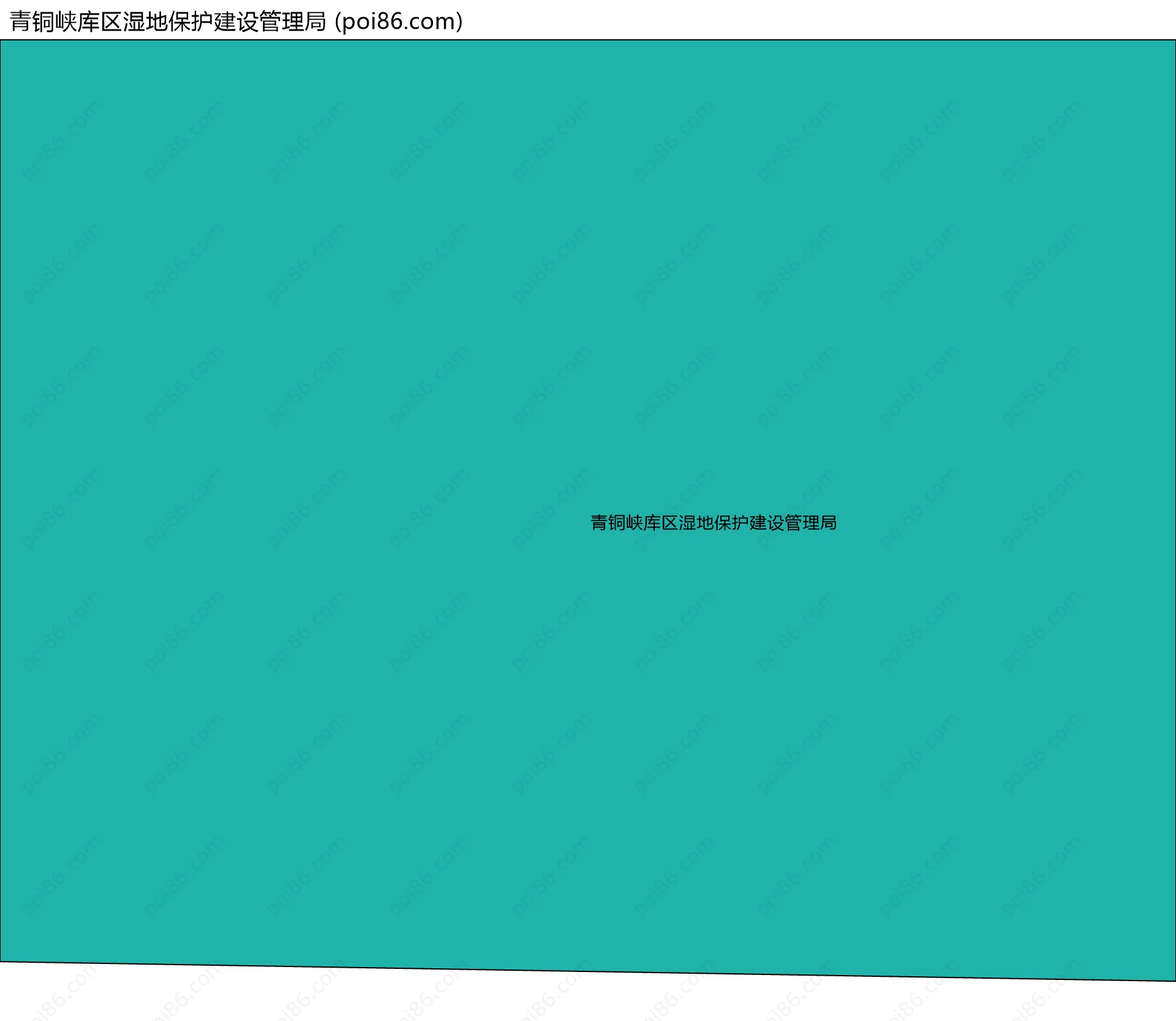 青铜峡库区湿地保护建设管理局边界地图