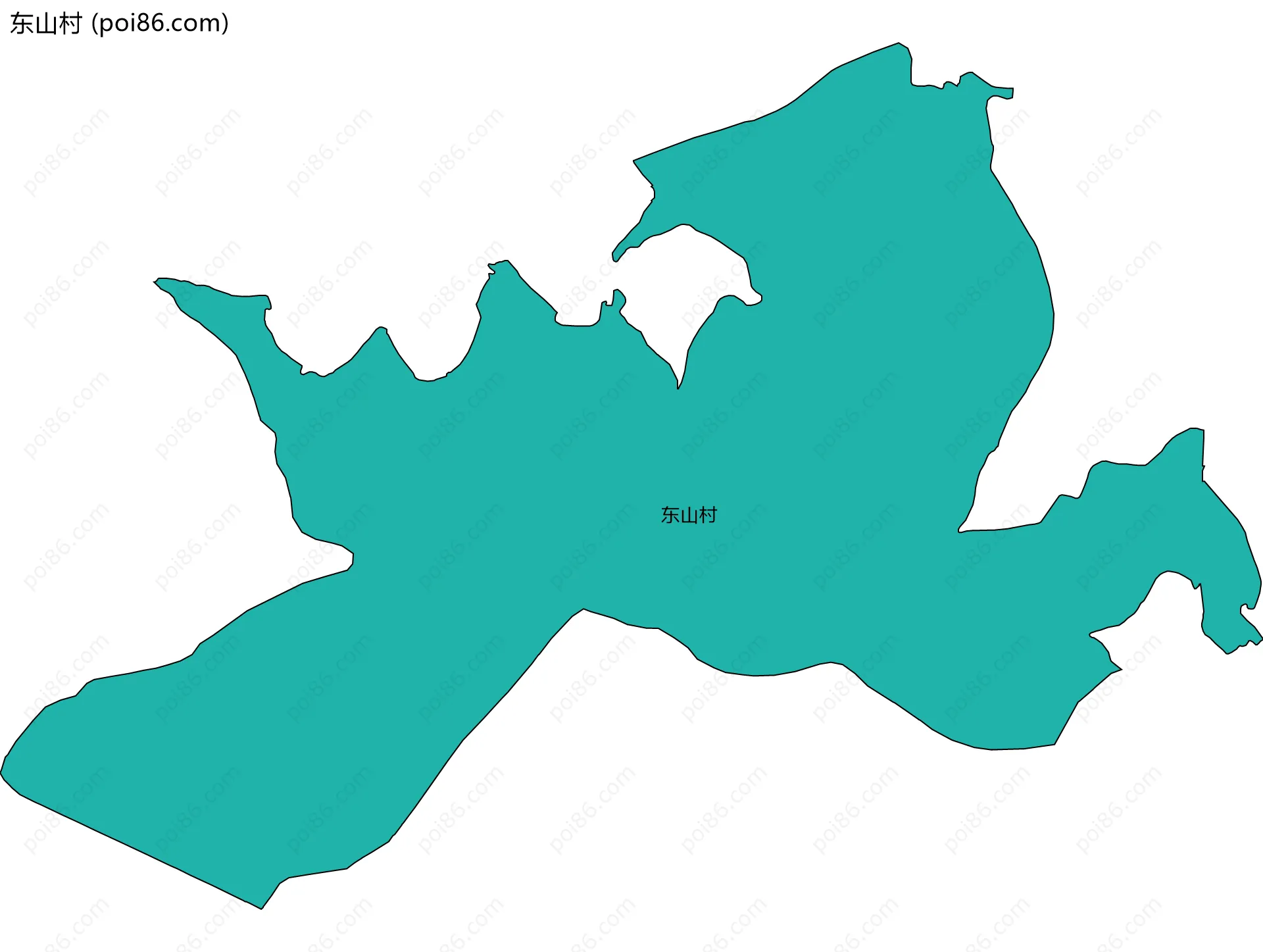 东山村边界地图