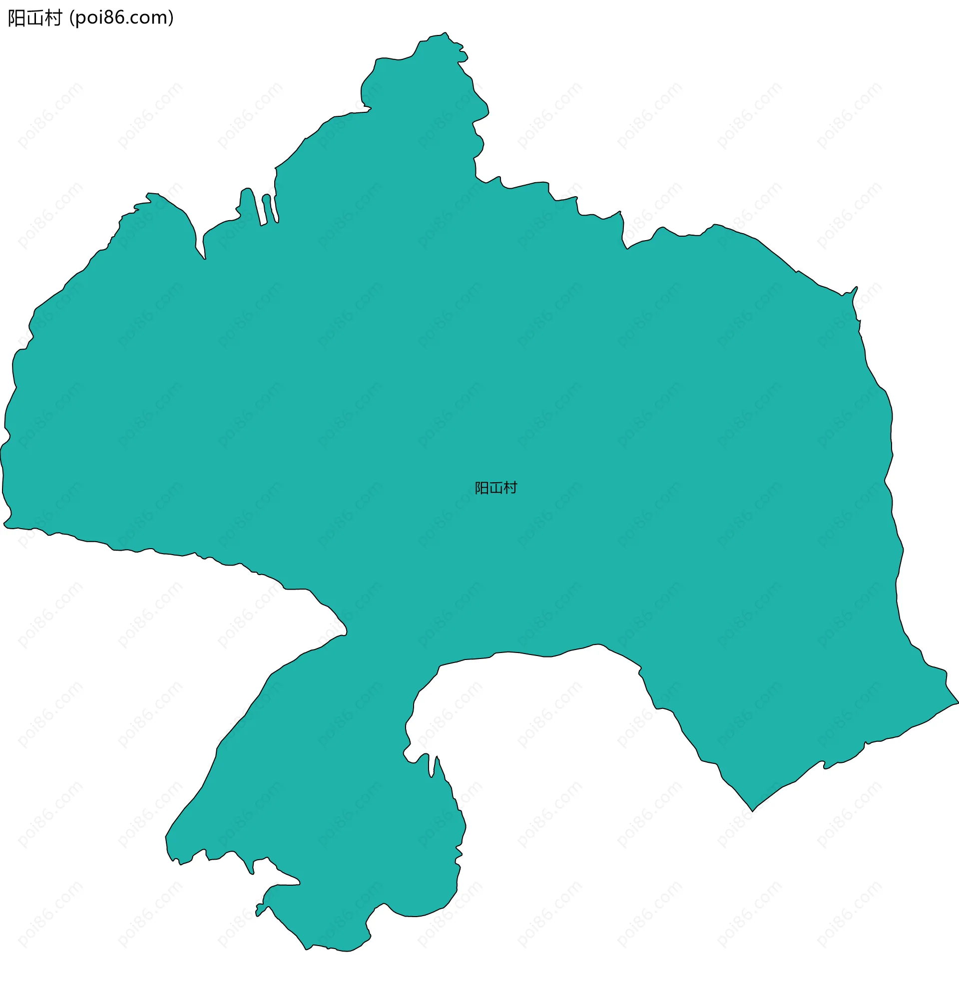 阳屲村边界地图