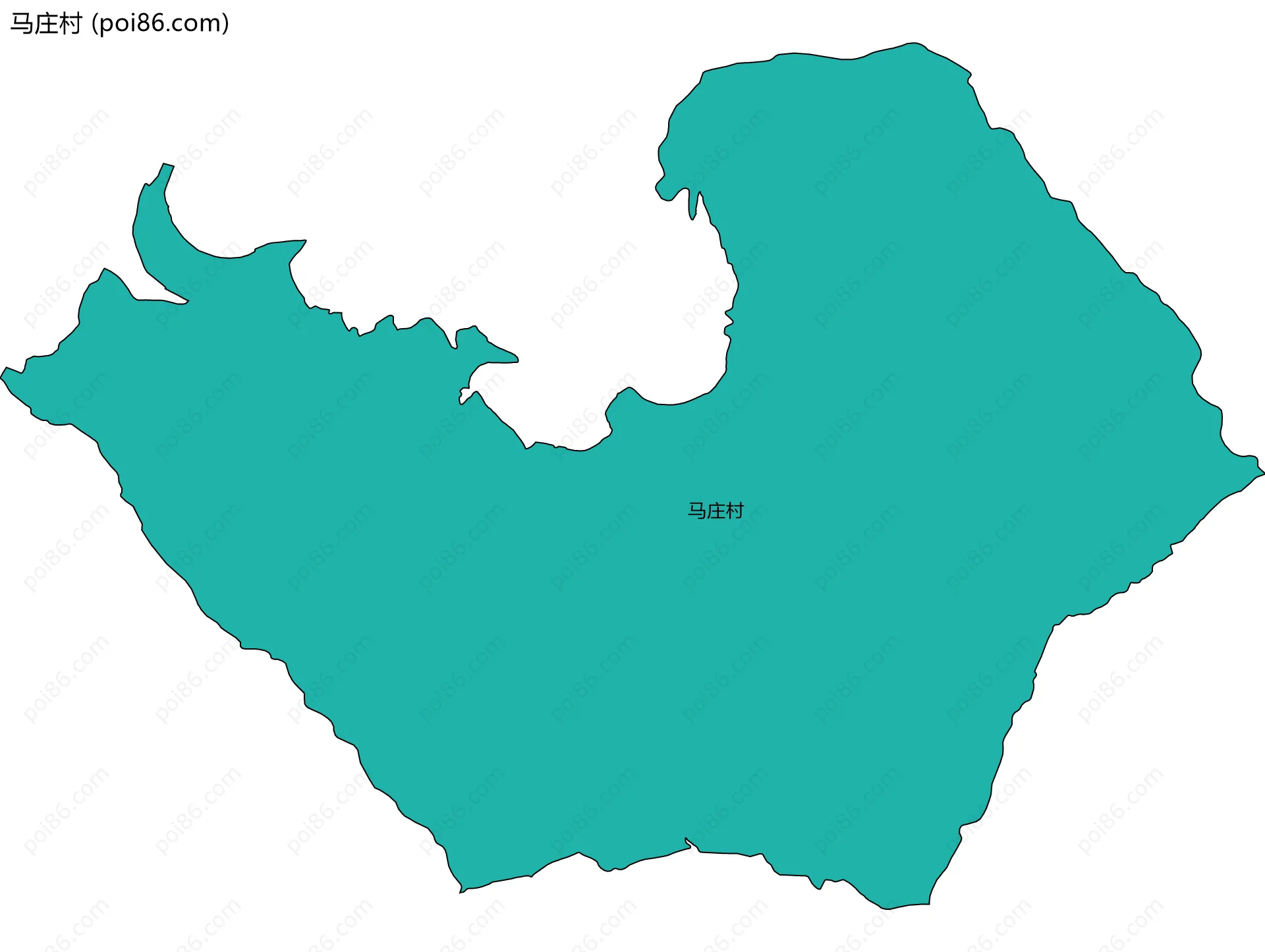马庄村边界地图