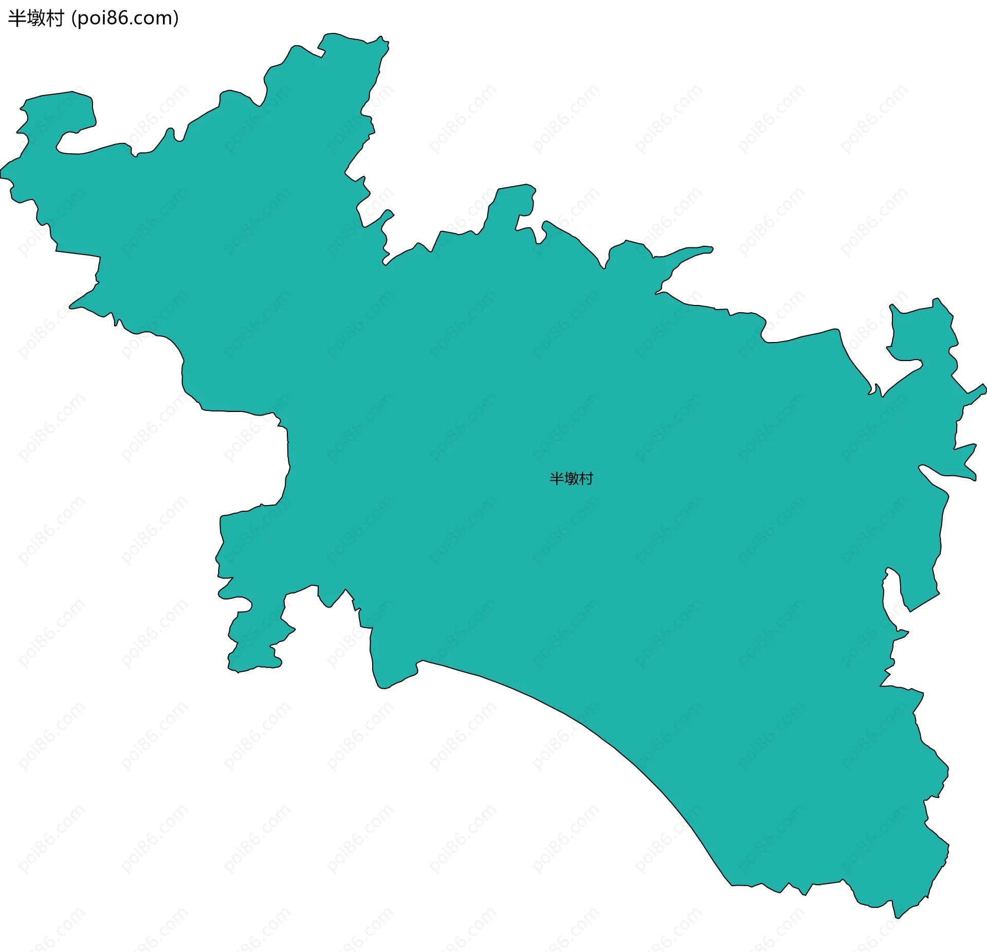 半墩村边界地图
