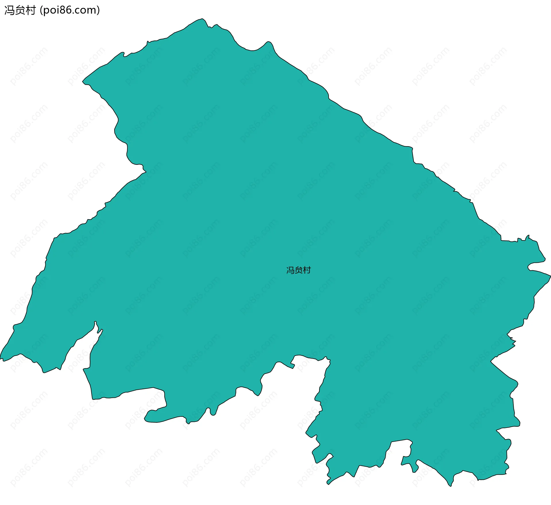 冯贠村边界地图