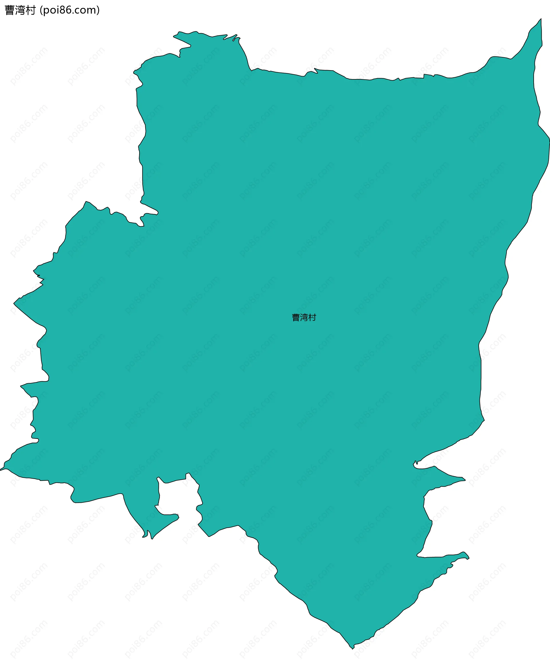 曹湾村边界地图