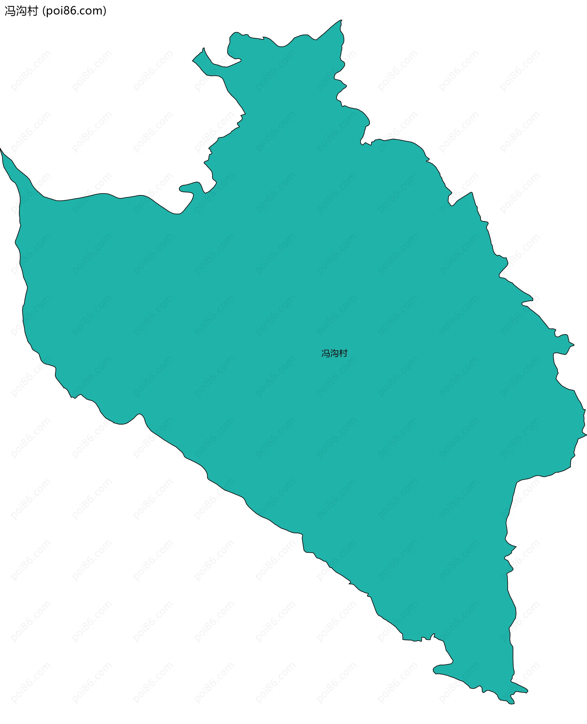 冯沟村边界地图