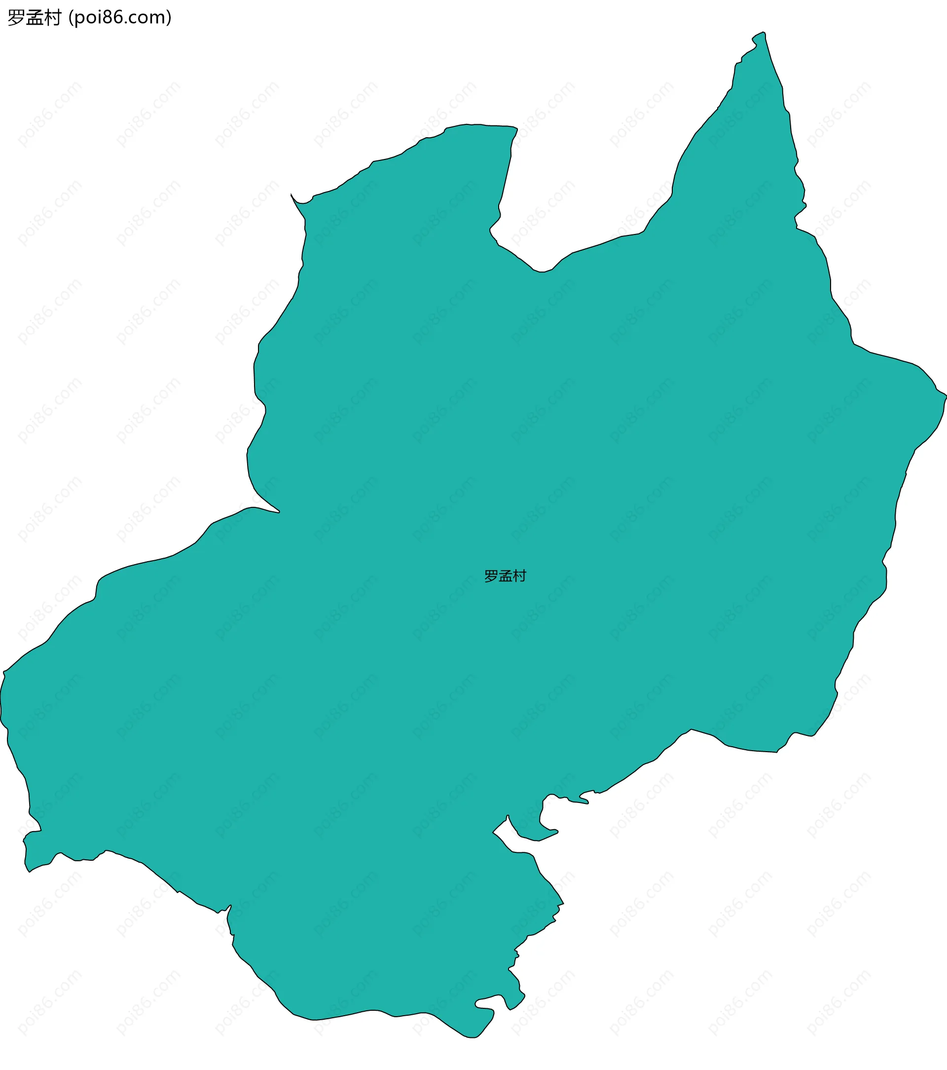 罗孟村边界地图