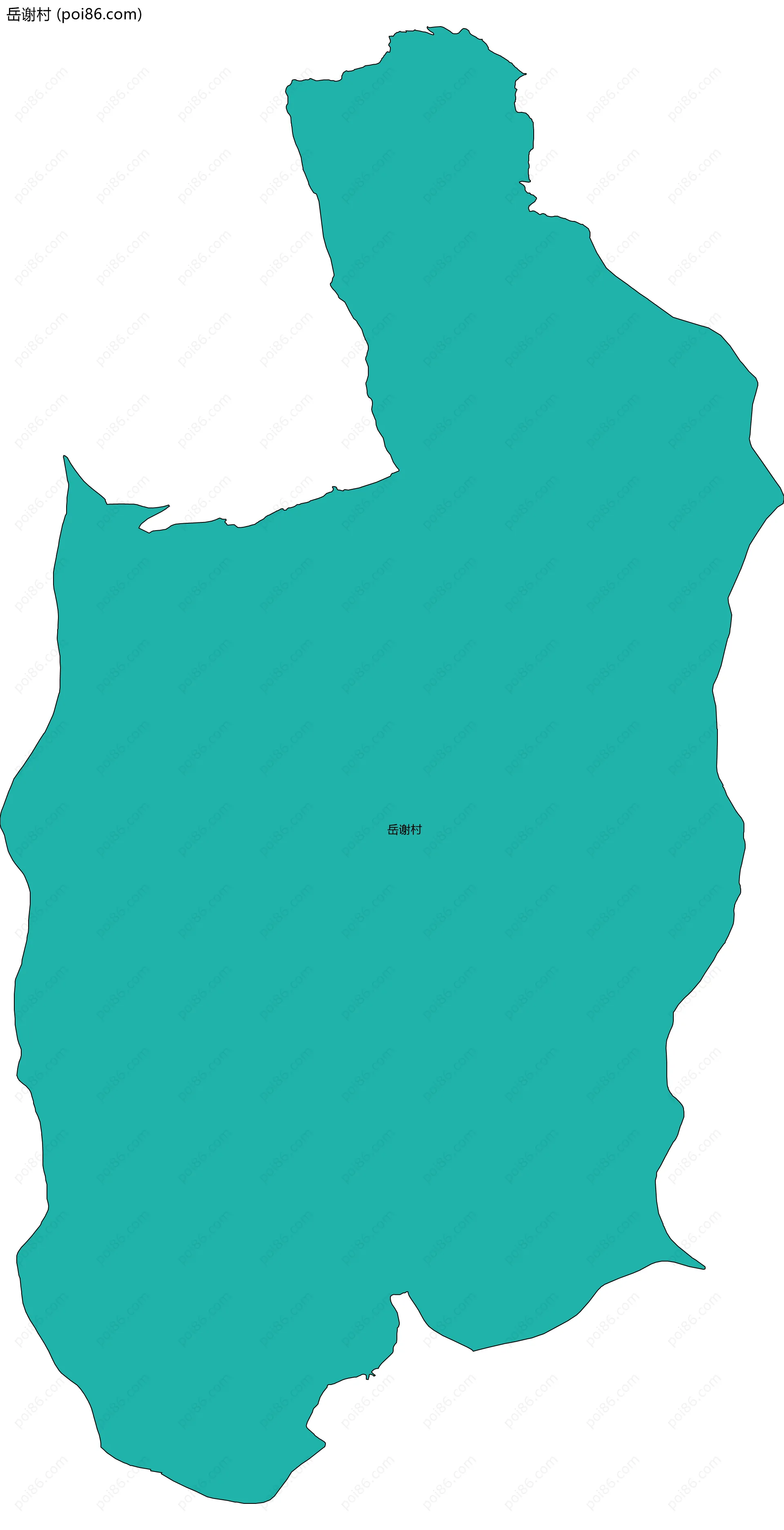 岳谢村边界地图