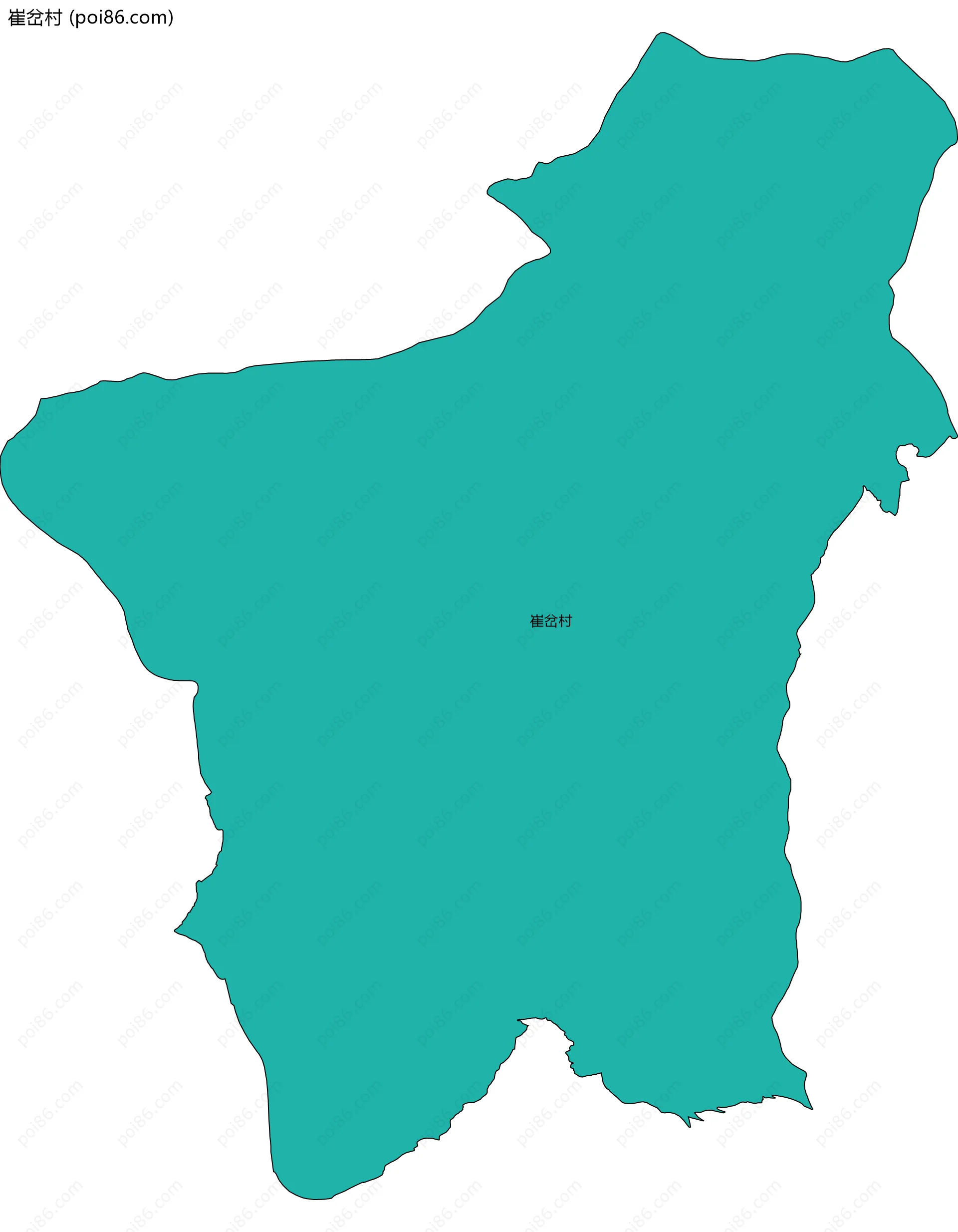 崔岔村边界地图