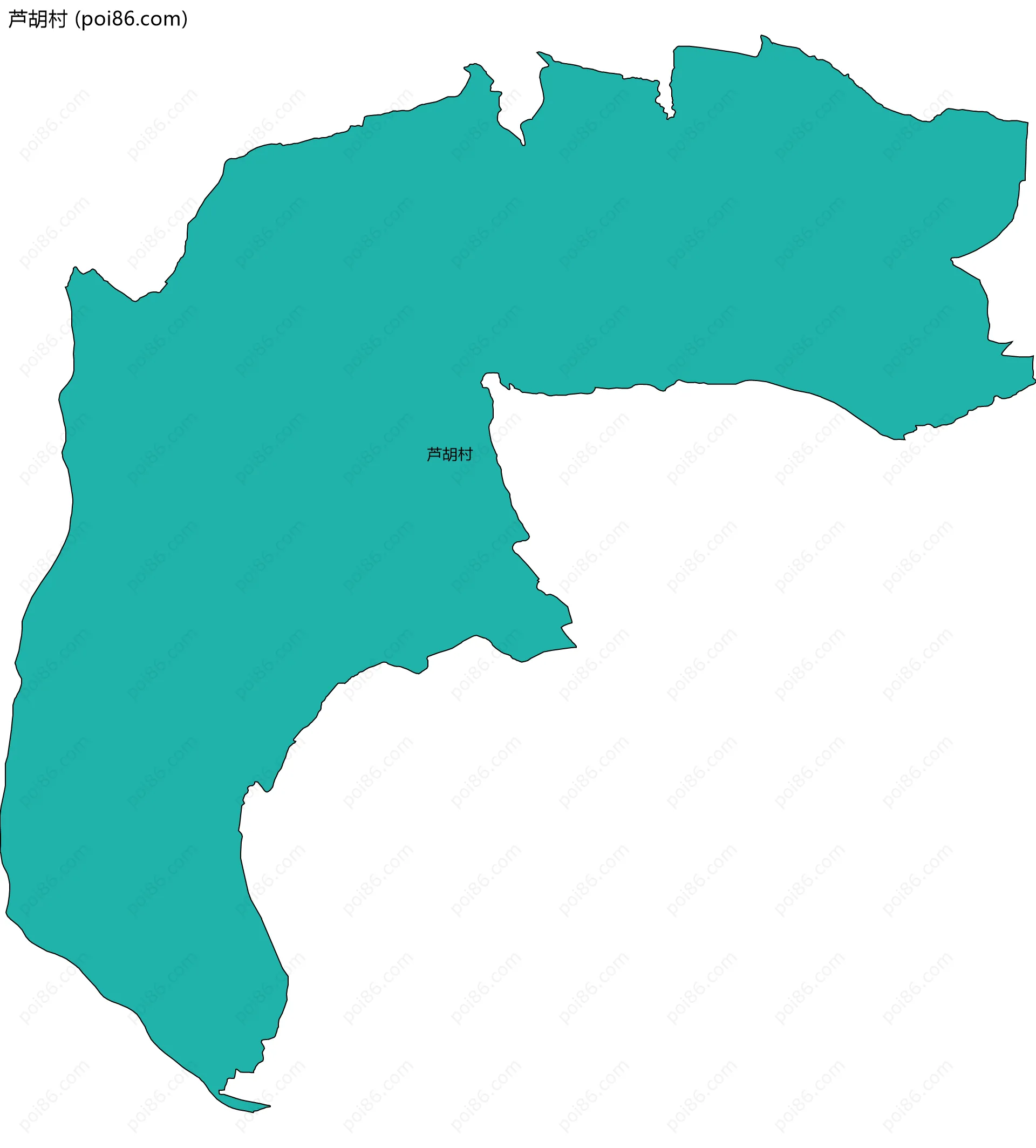 芦胡村边界地图