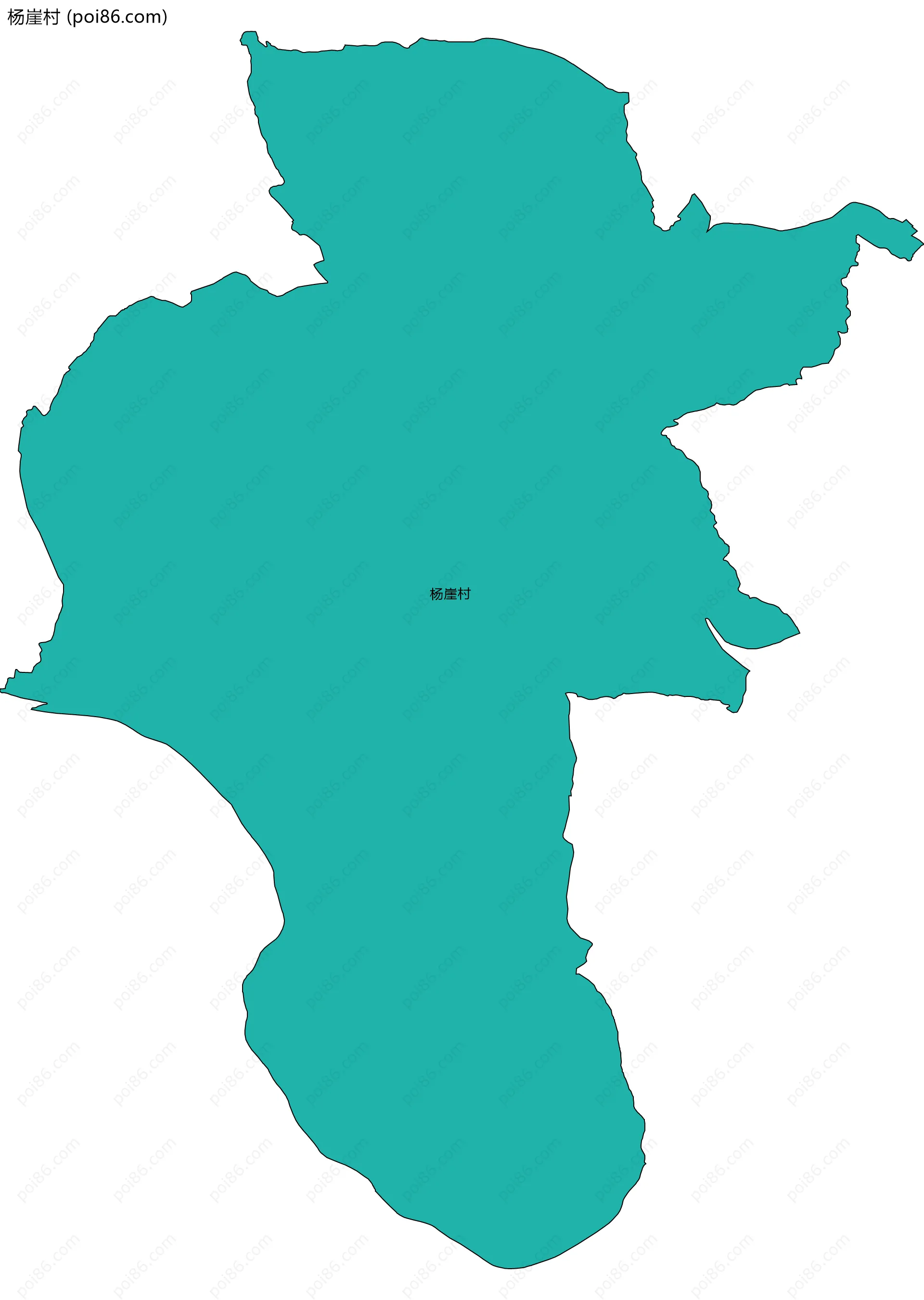 杨崖村边界地图