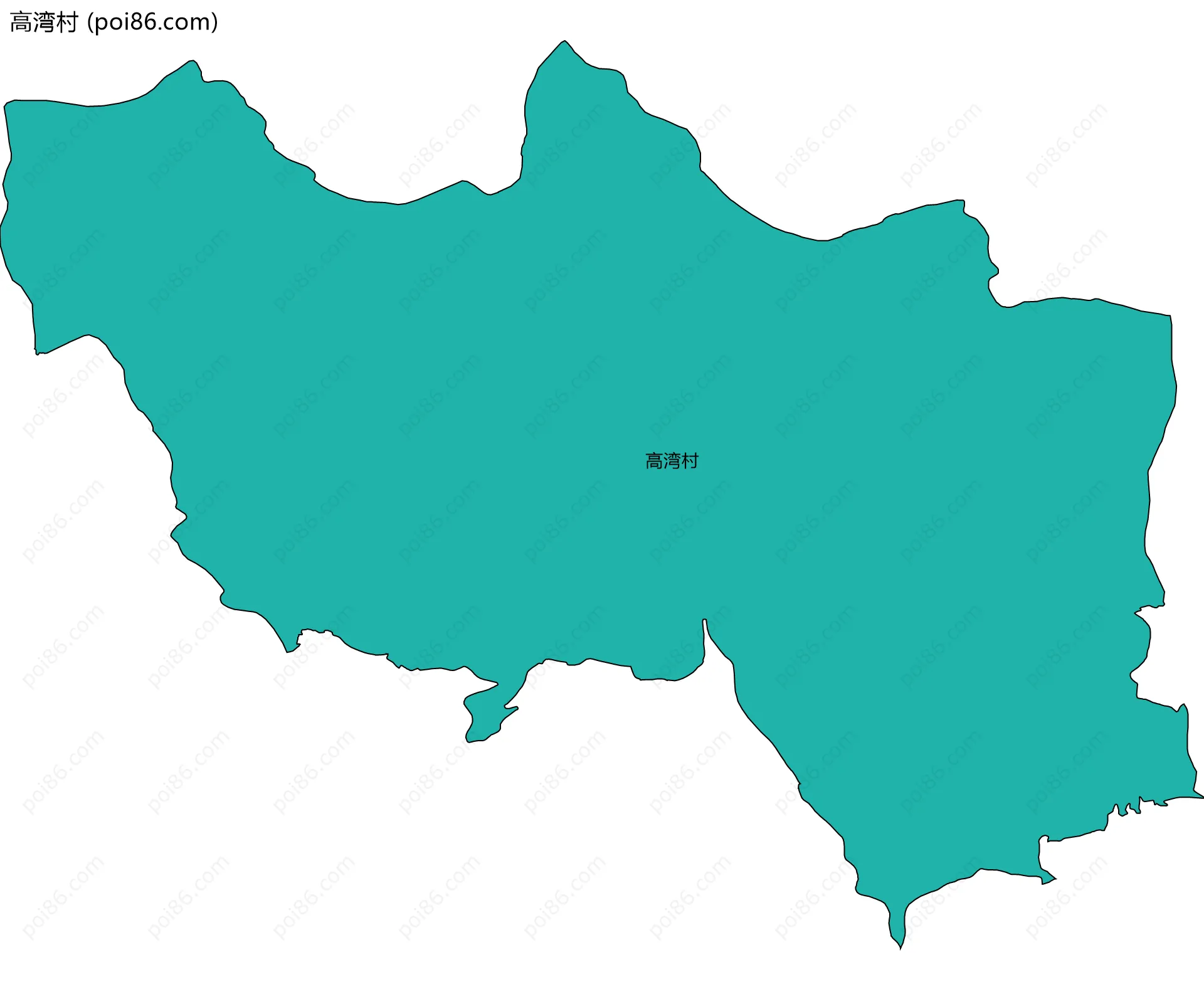 高湾村边界地图