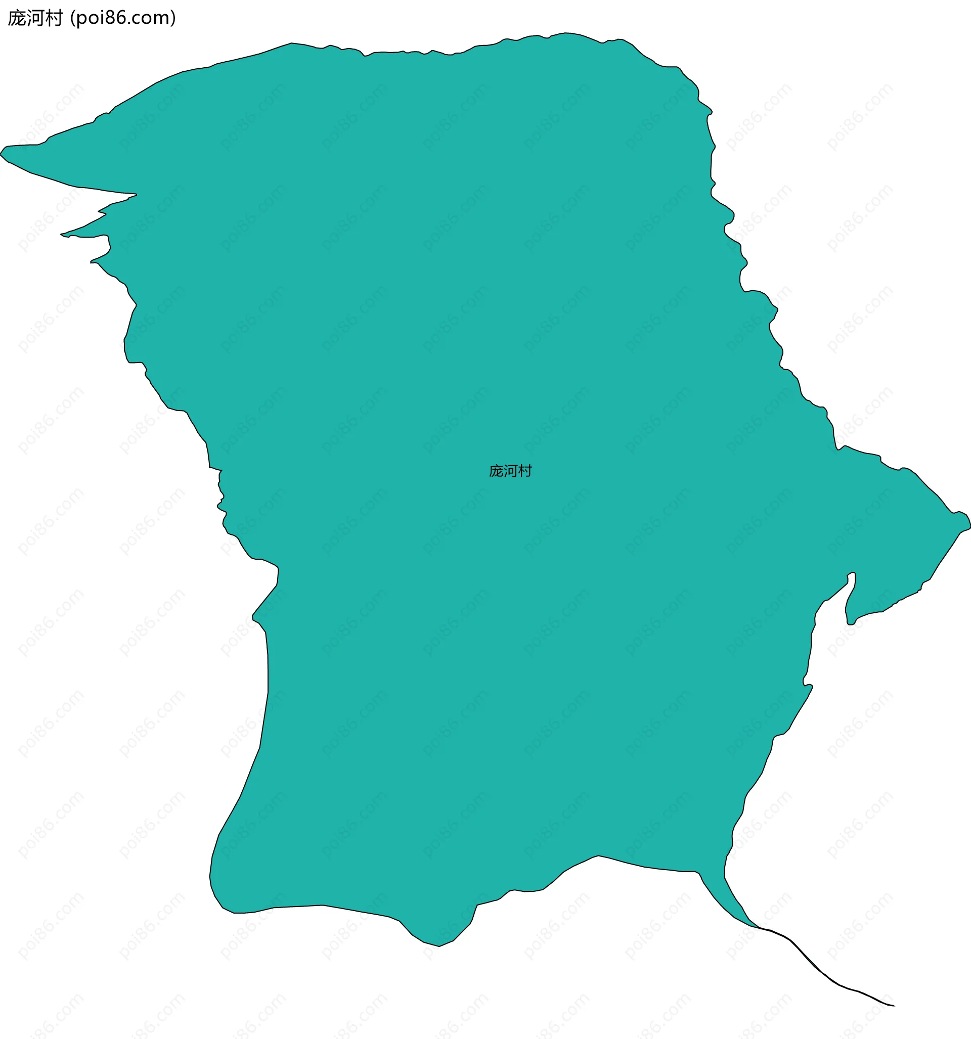 庞河村边界地图