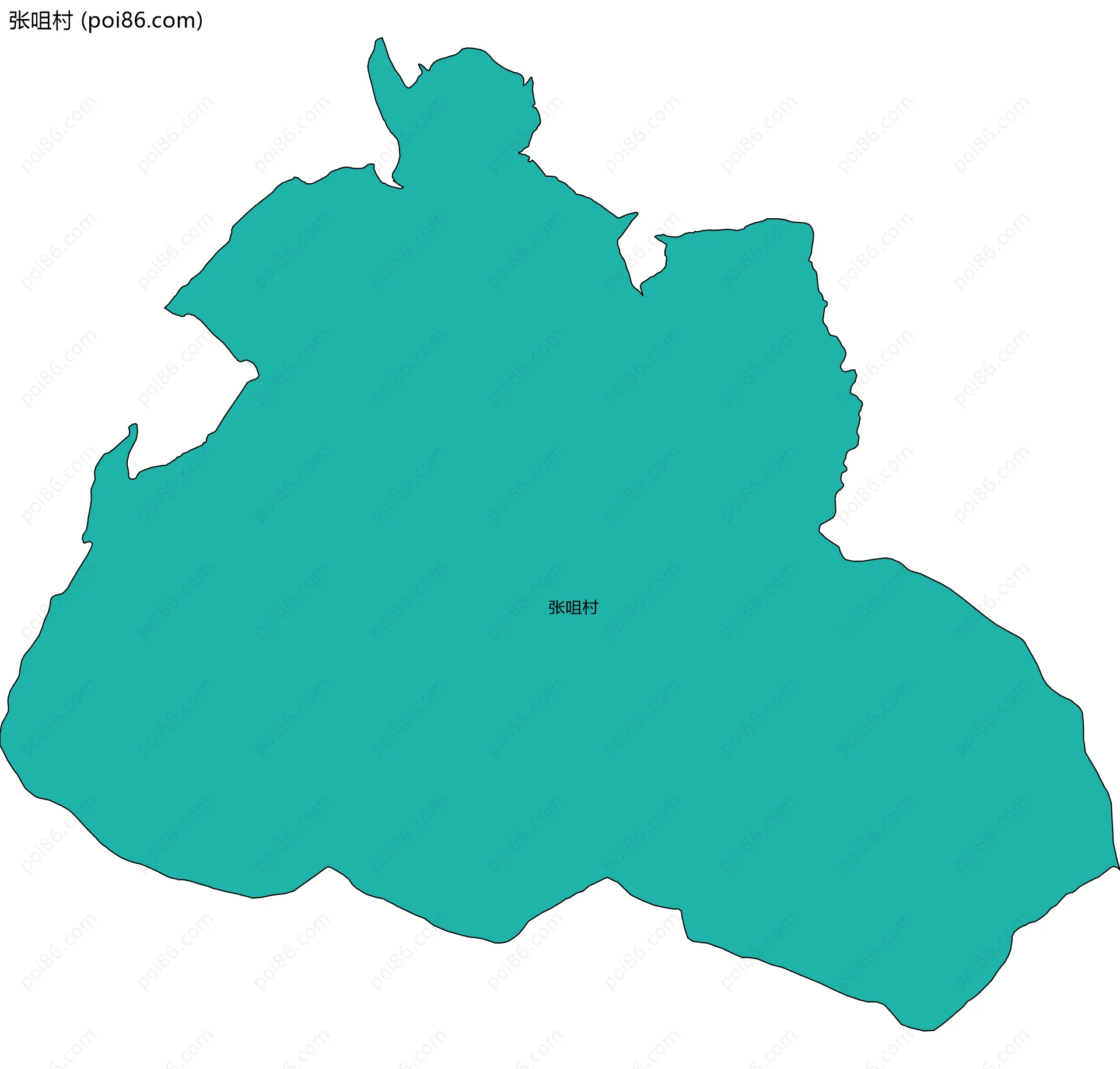 张咀村边界地图