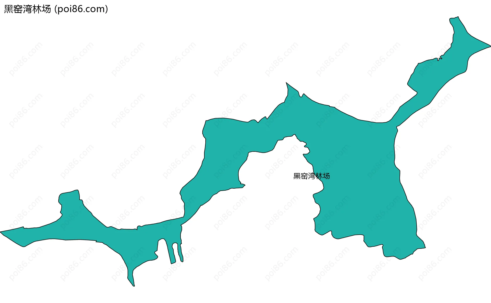 黑窑湾林场边界地图