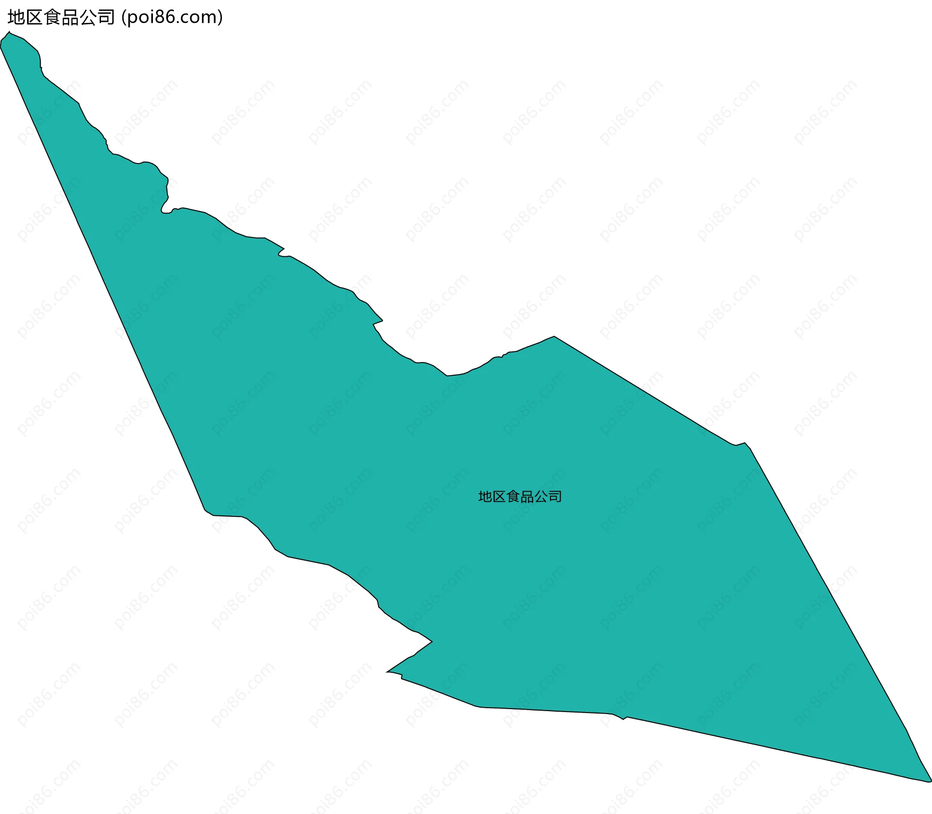 地区食品公司边界地图(五级行政区划)