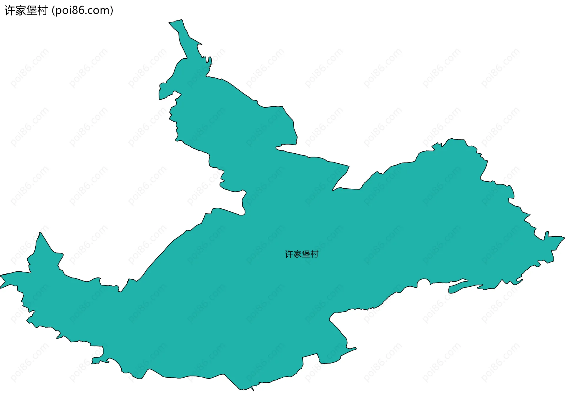 许家堡村边界地图