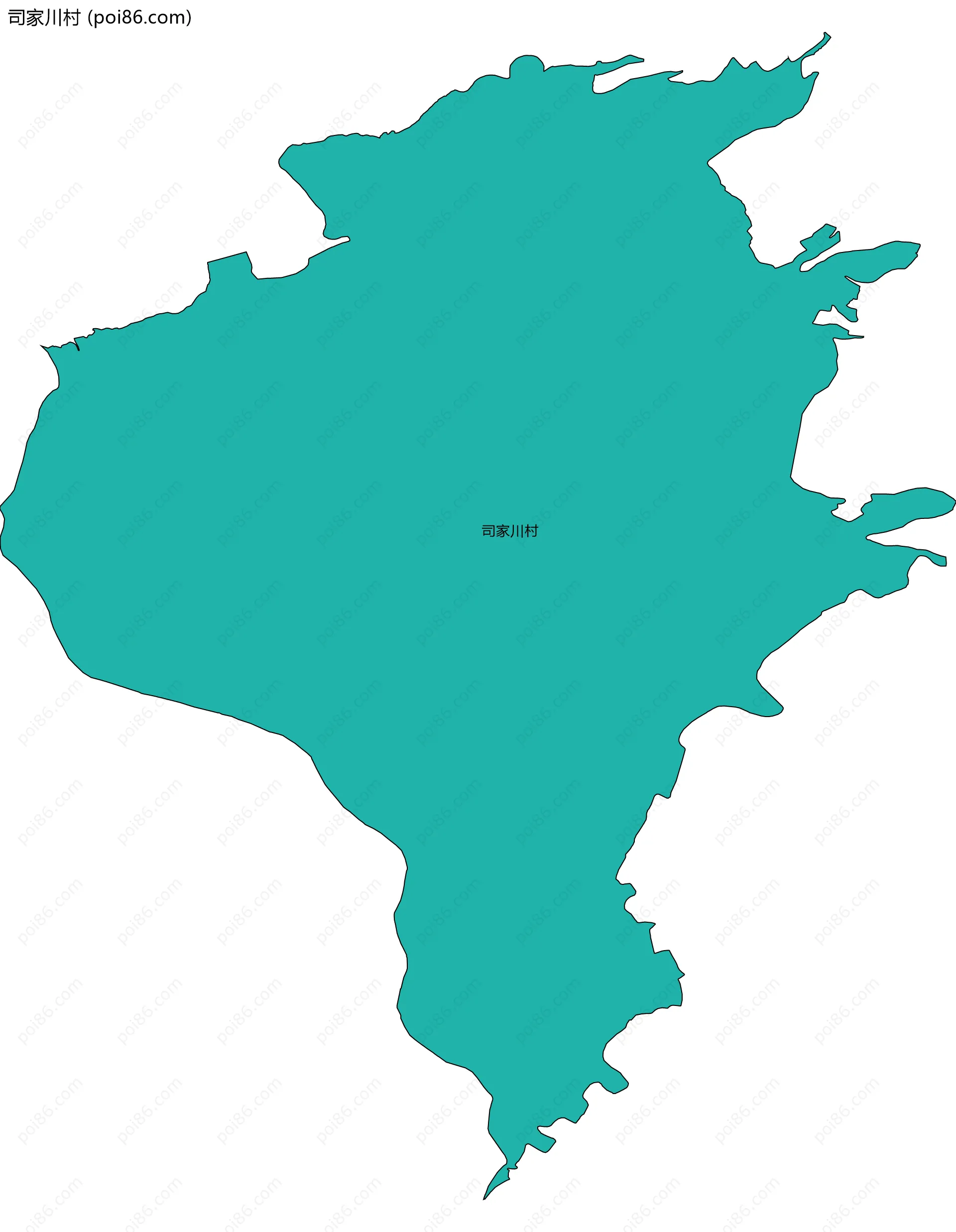 司家川村边界地图