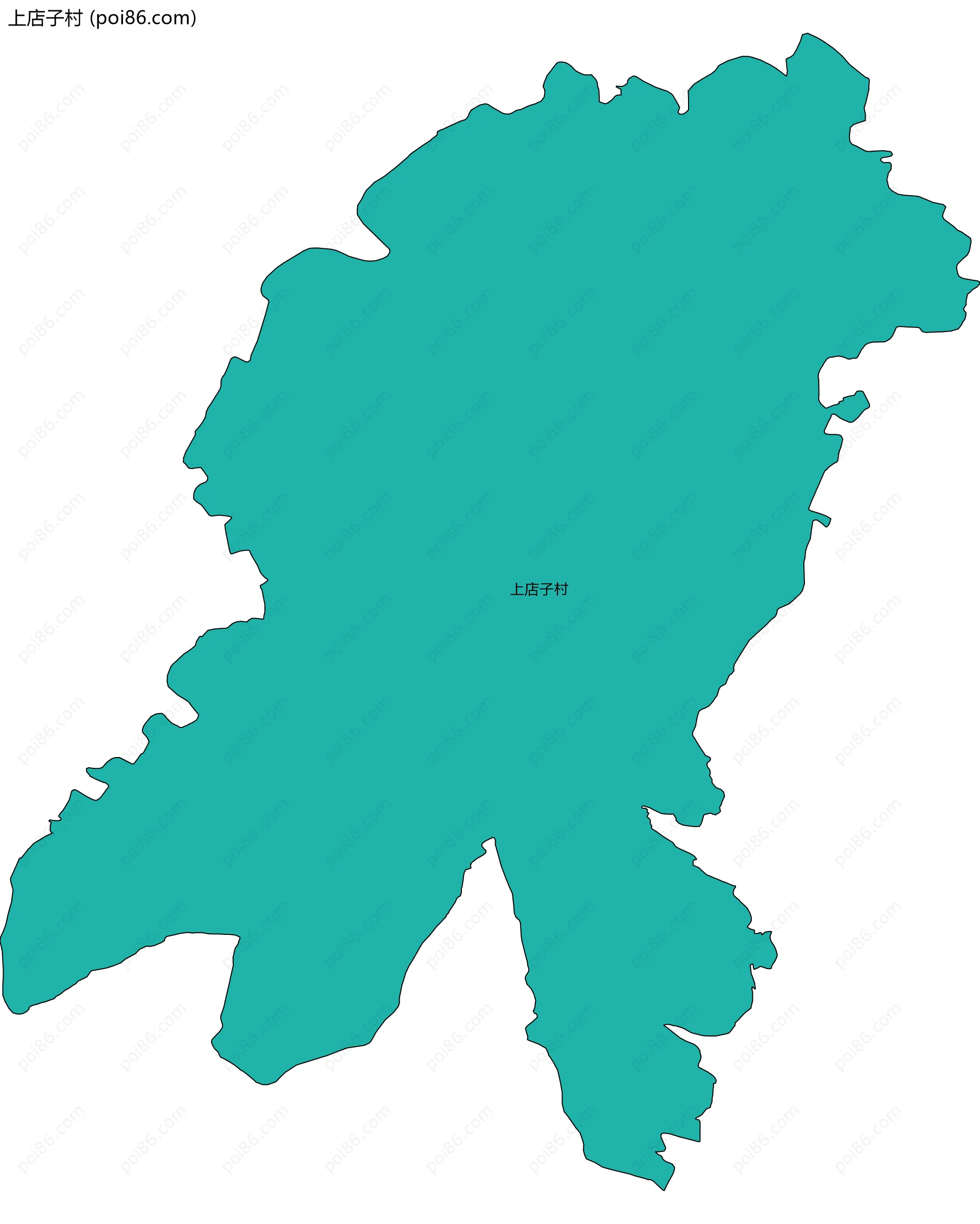 上店子村边界地图