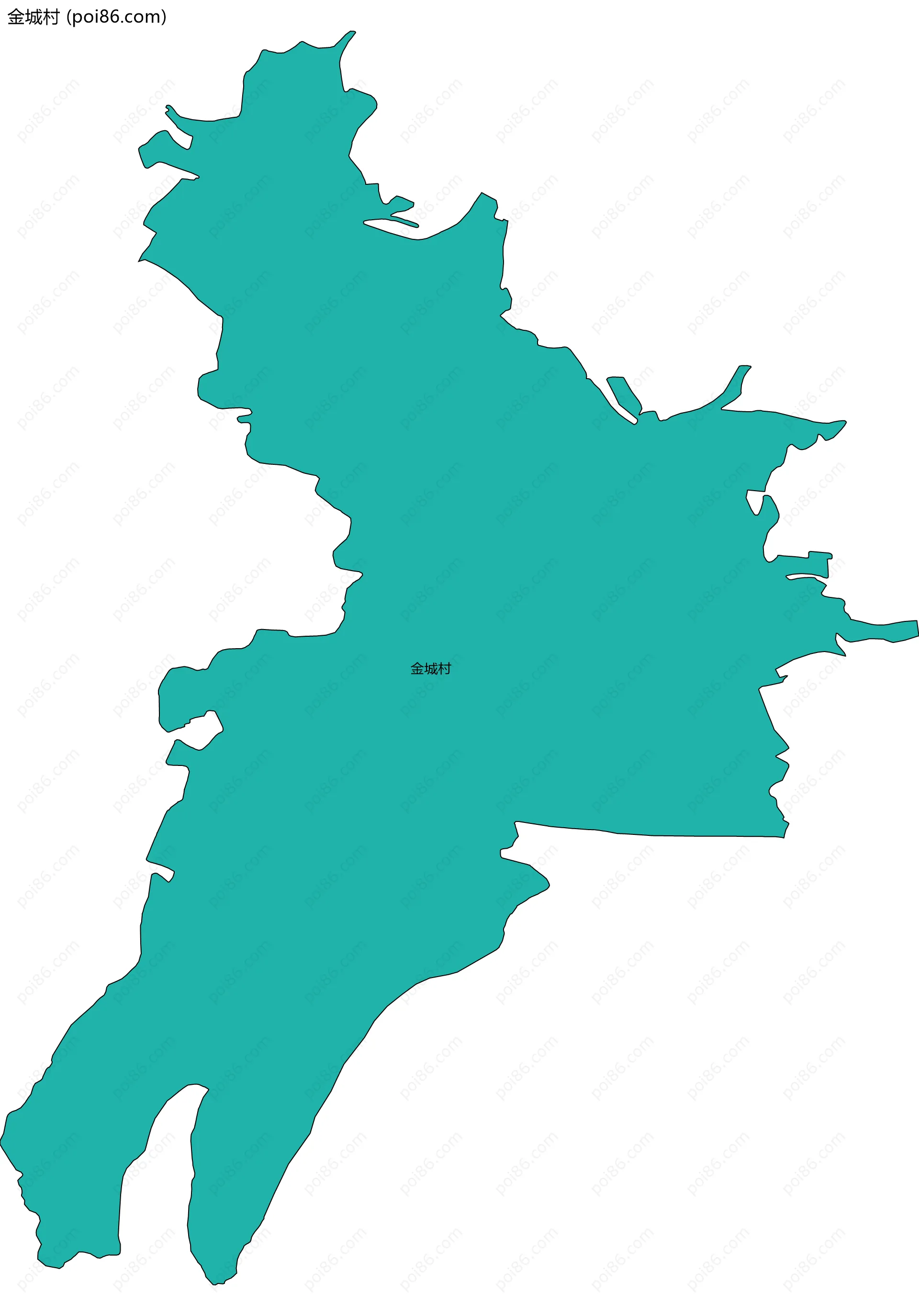 金城村边界地图