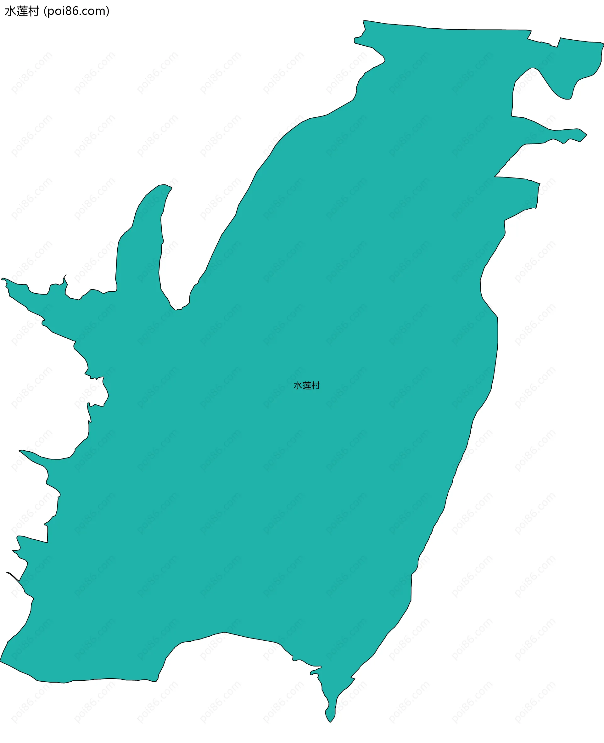 水莲村边界地图