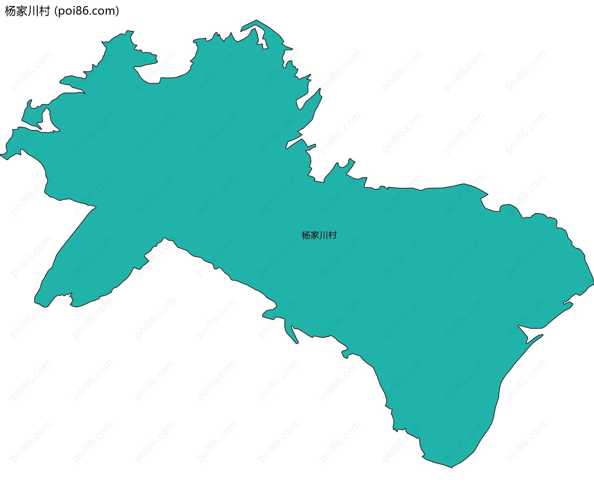 杨家川村边界地图