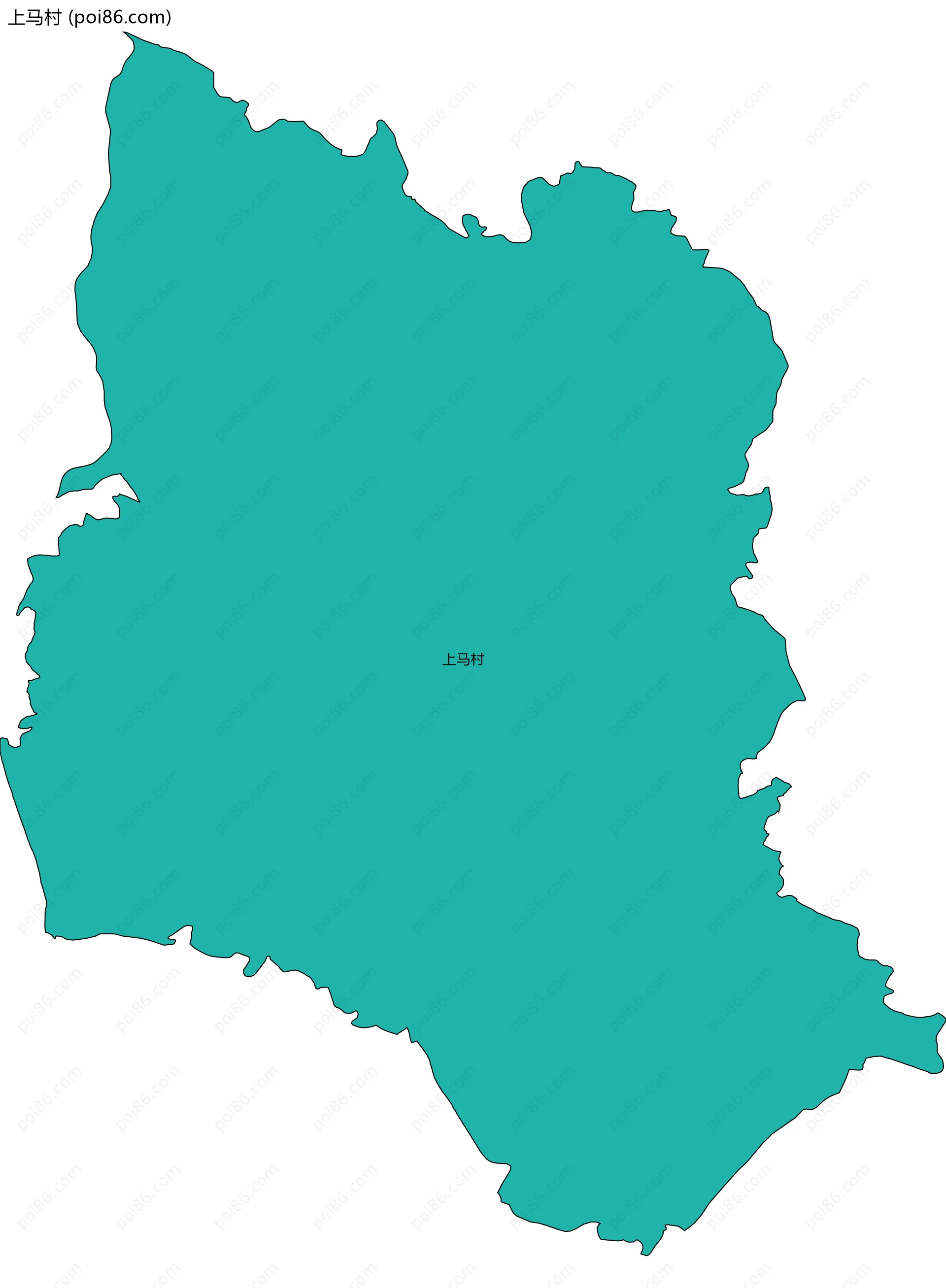 上马村边界地图