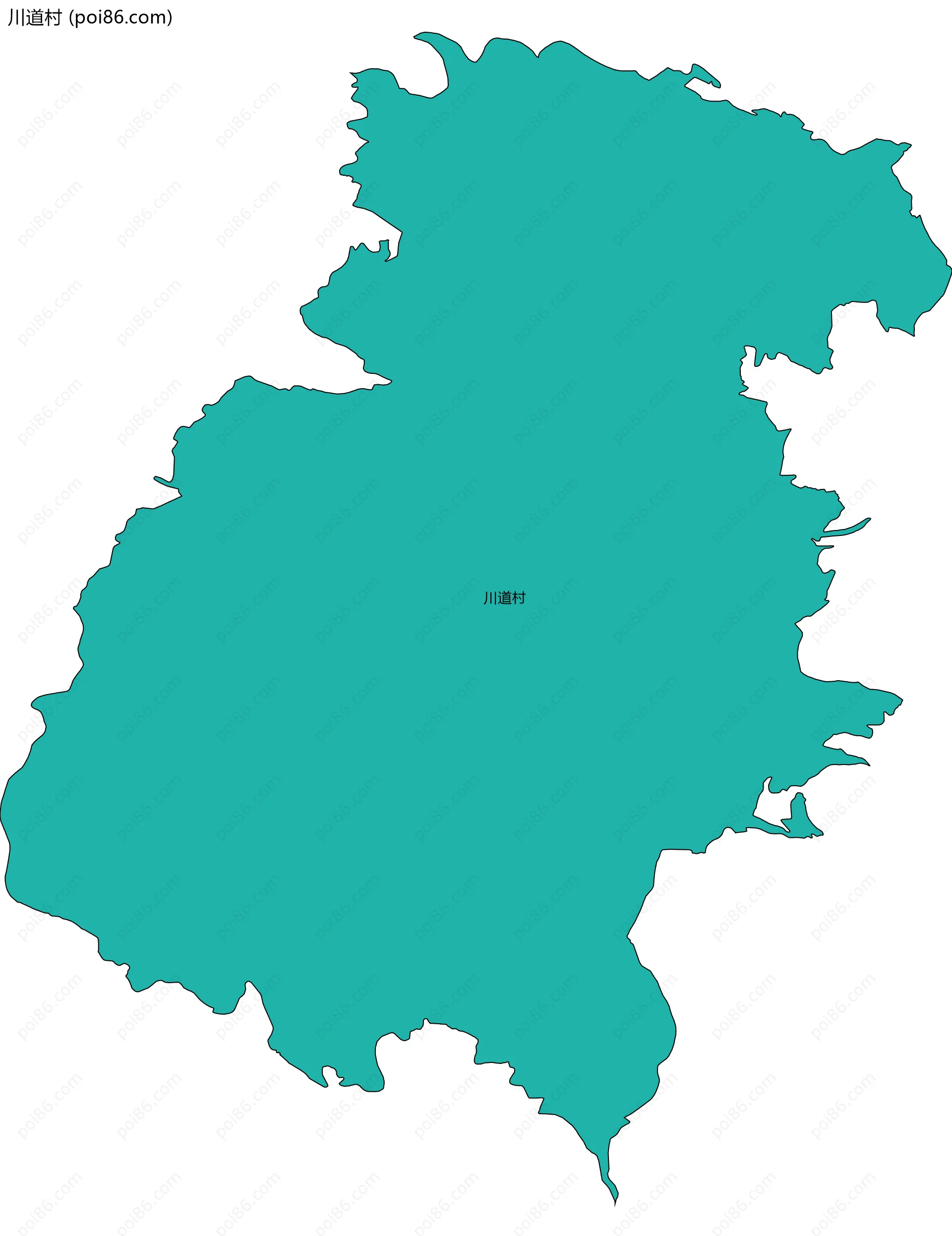 川道村边界地图