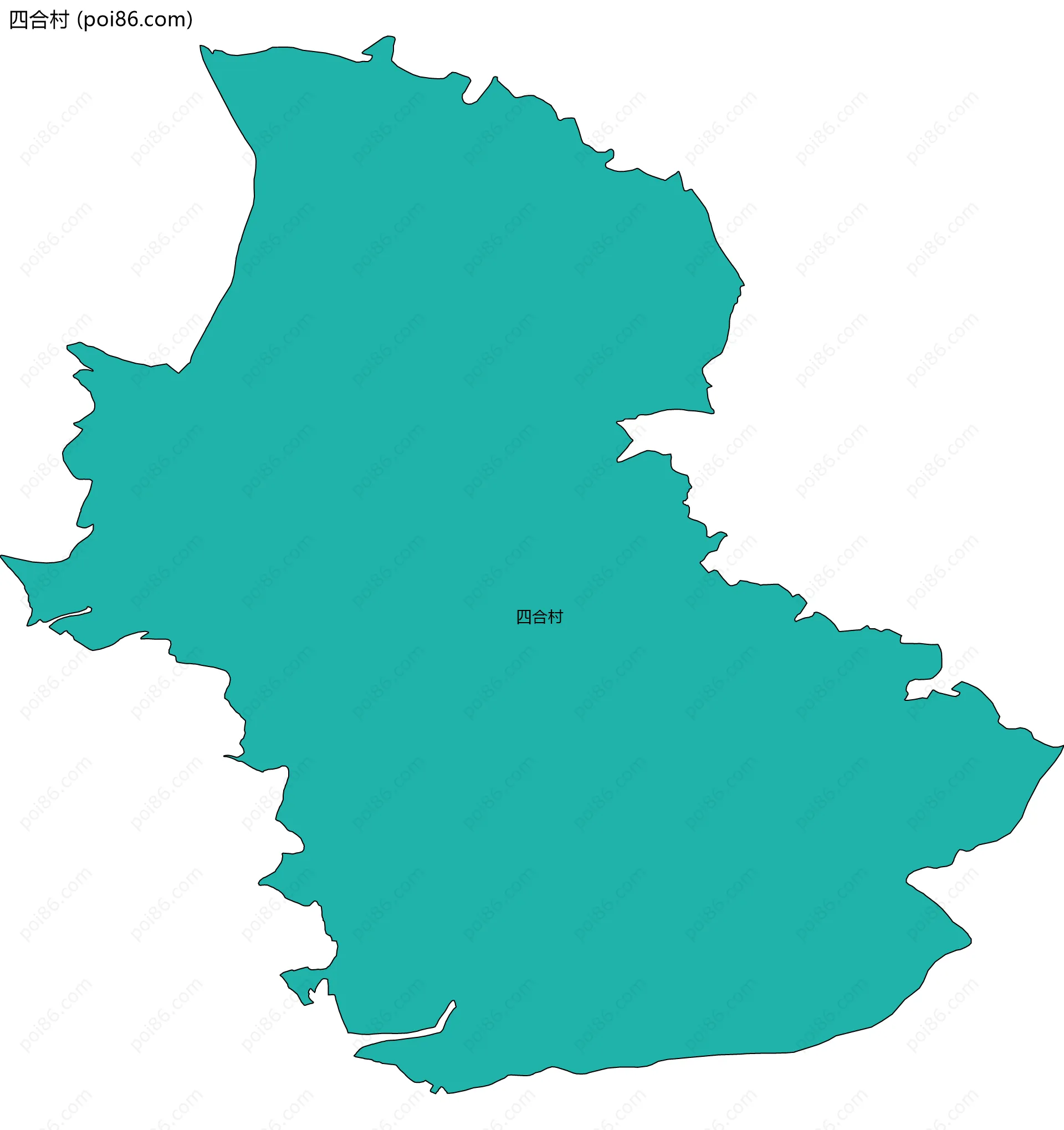 四合村边界地图