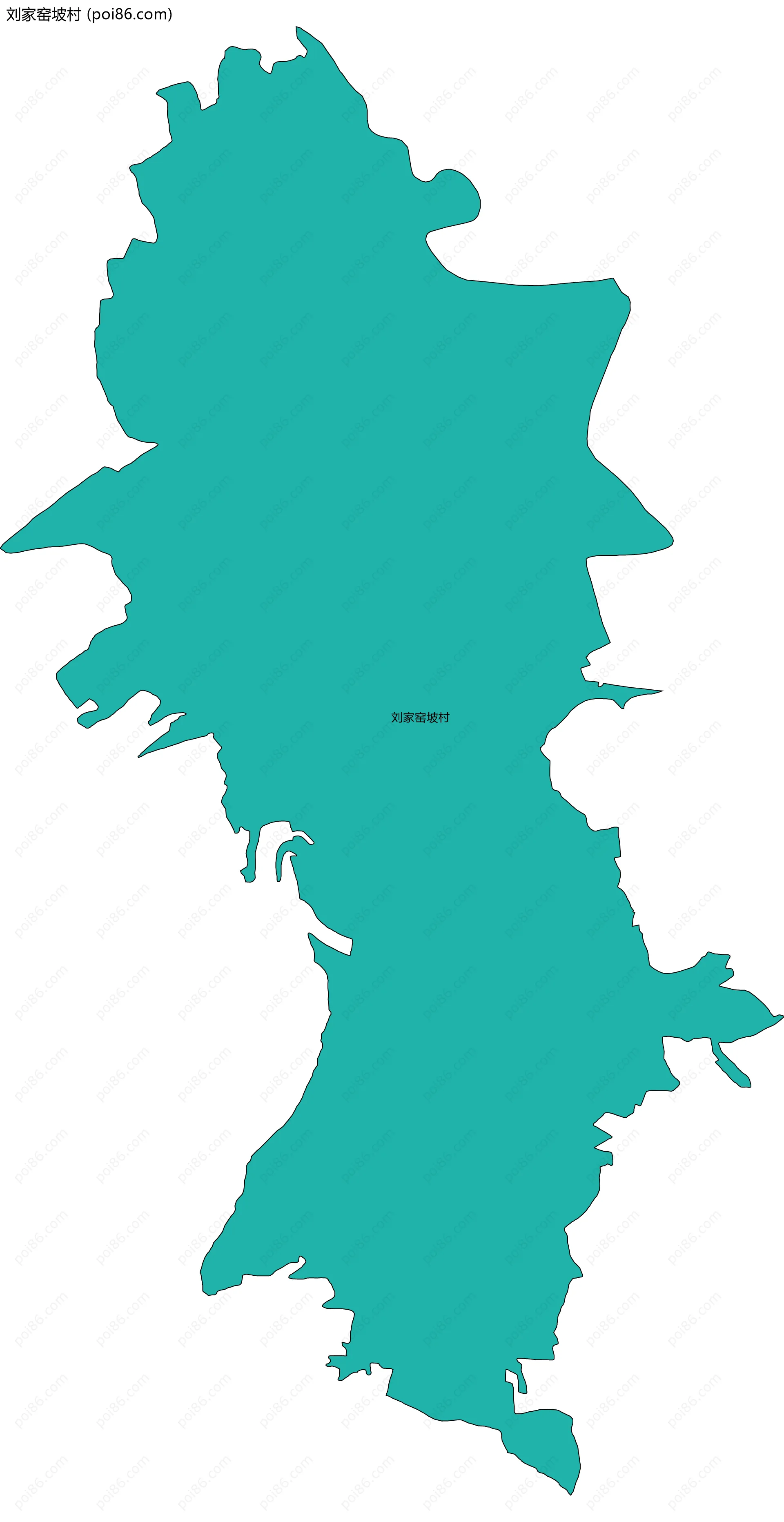 刘家窑坡村边界地图