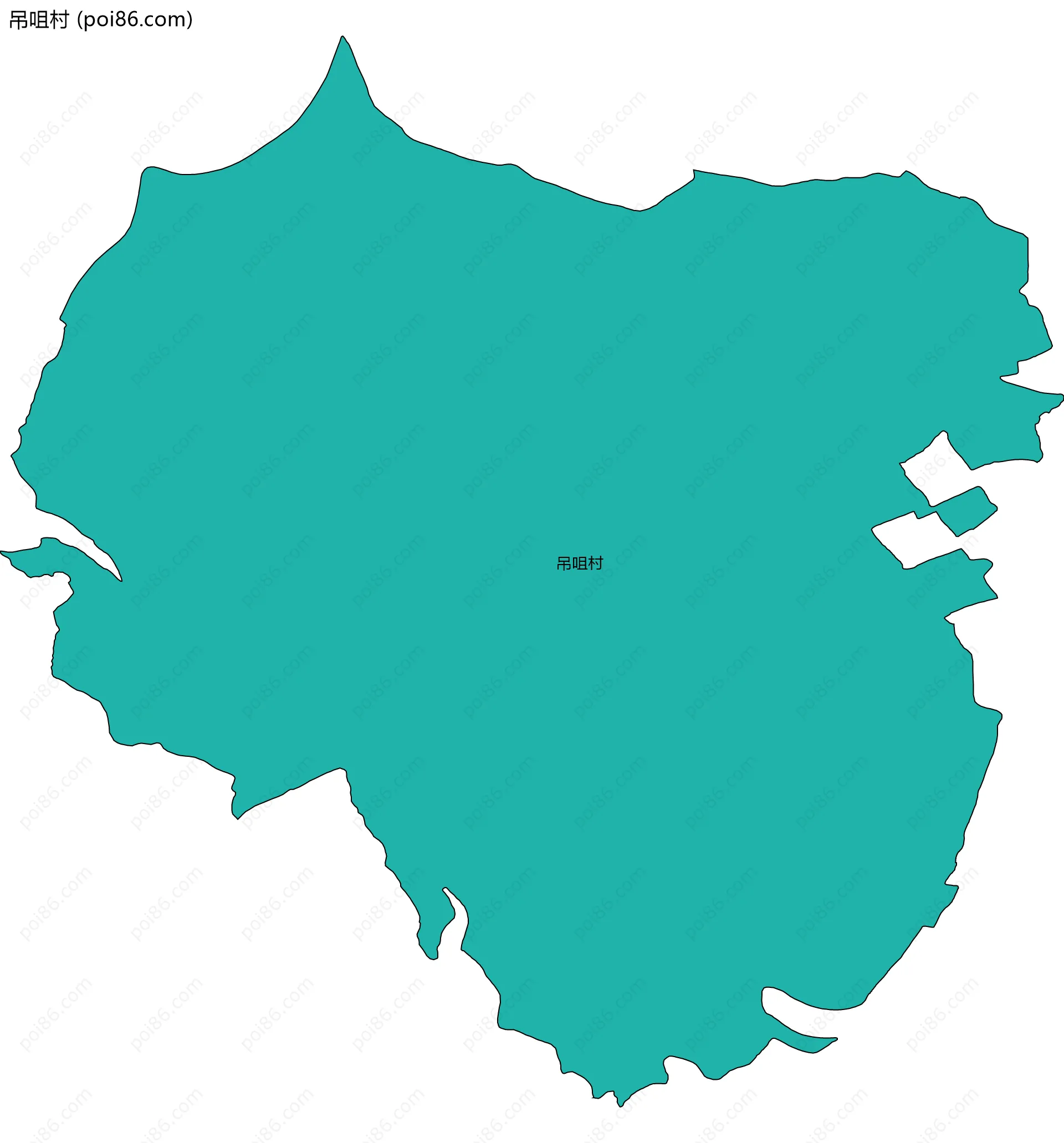 吊咀村边界地图