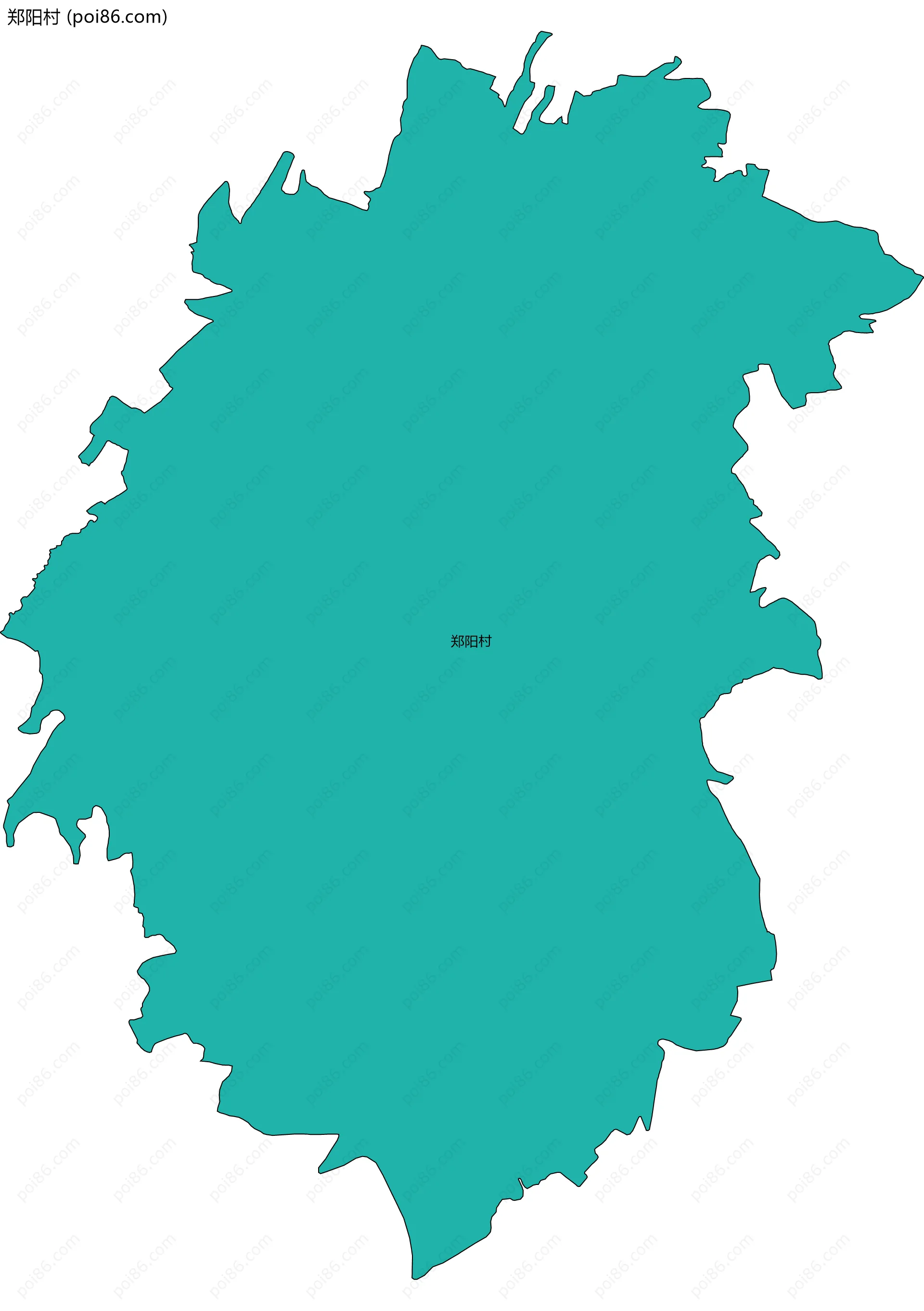 郑阳村边界地图