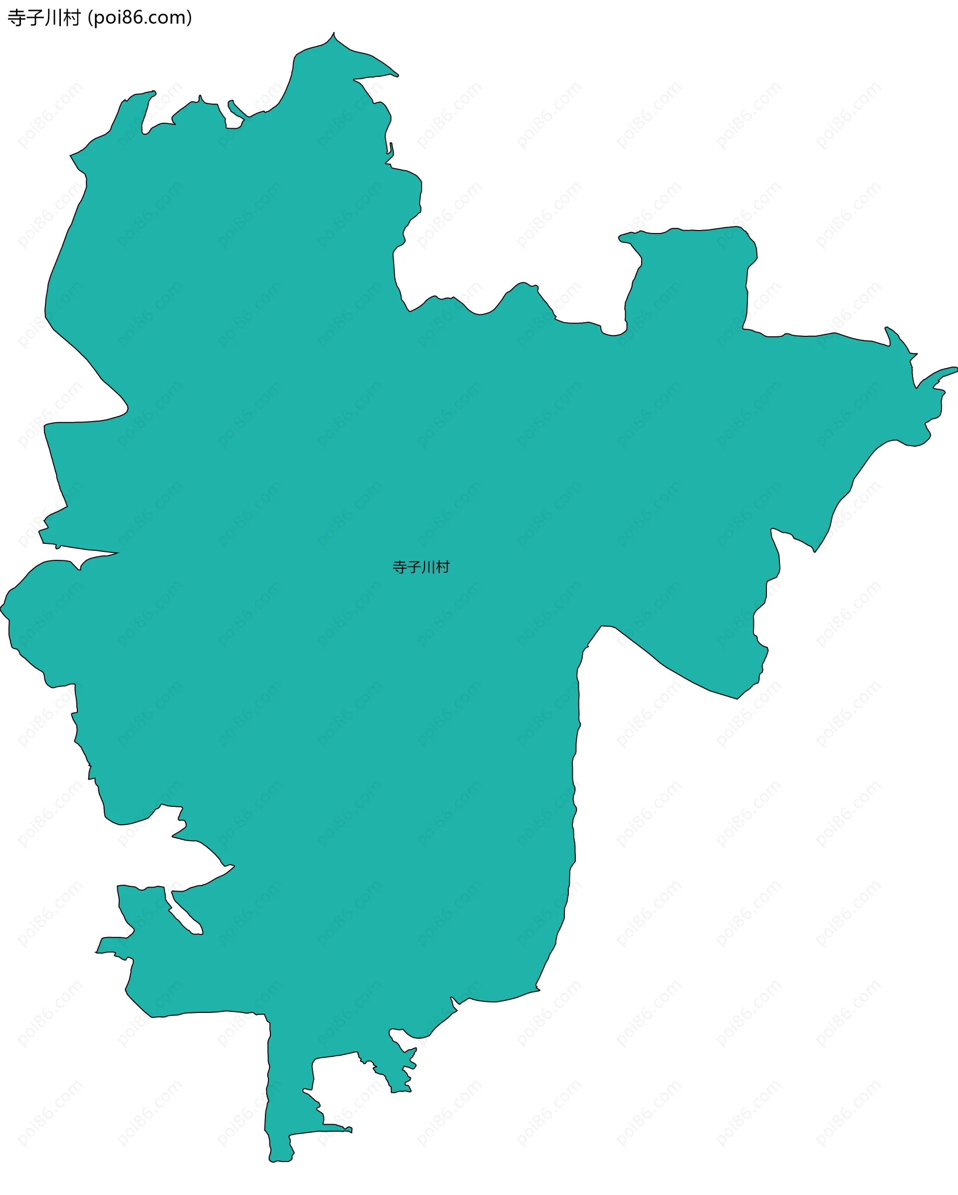 寺子川村边界地图