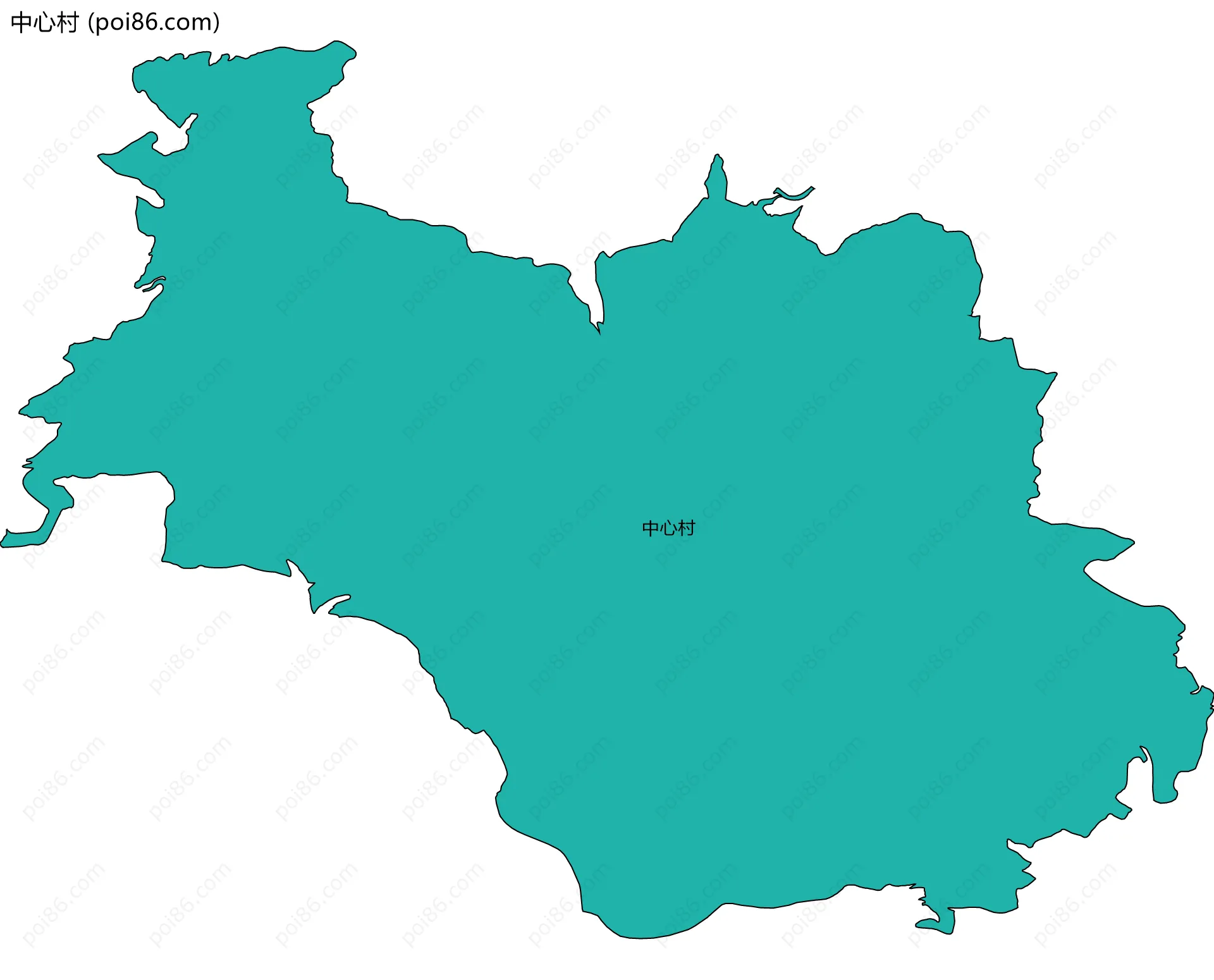 中心村边界地图