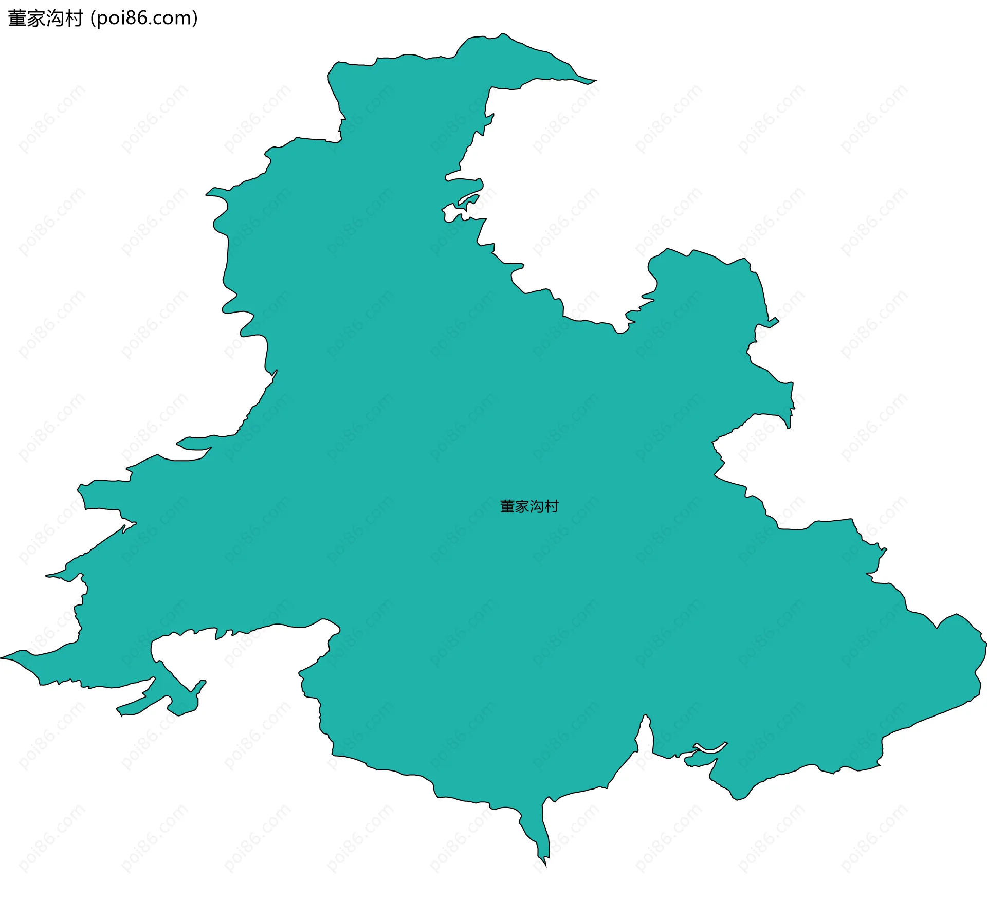 董家沟村边界地图