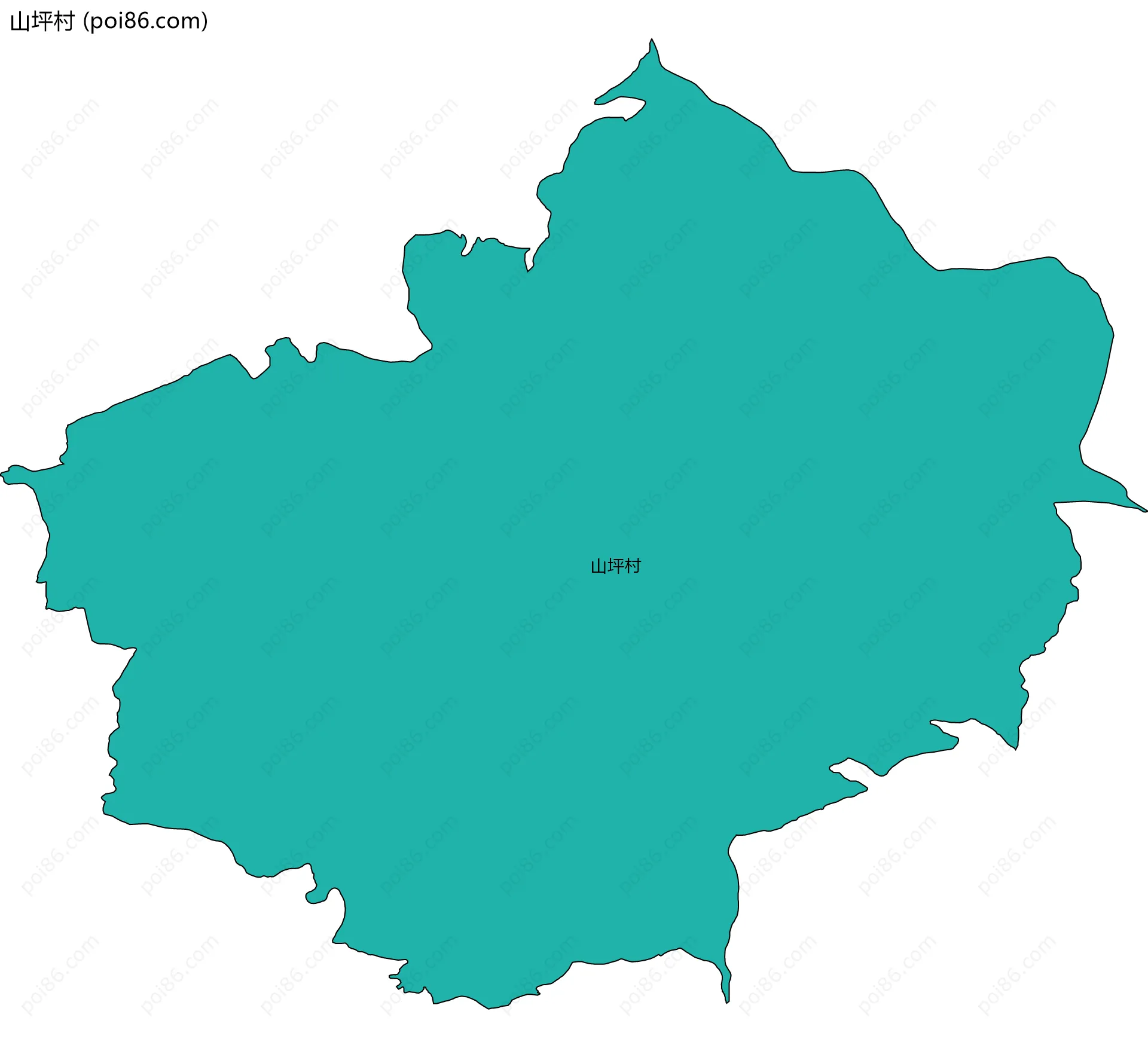 山坪村边界地图
