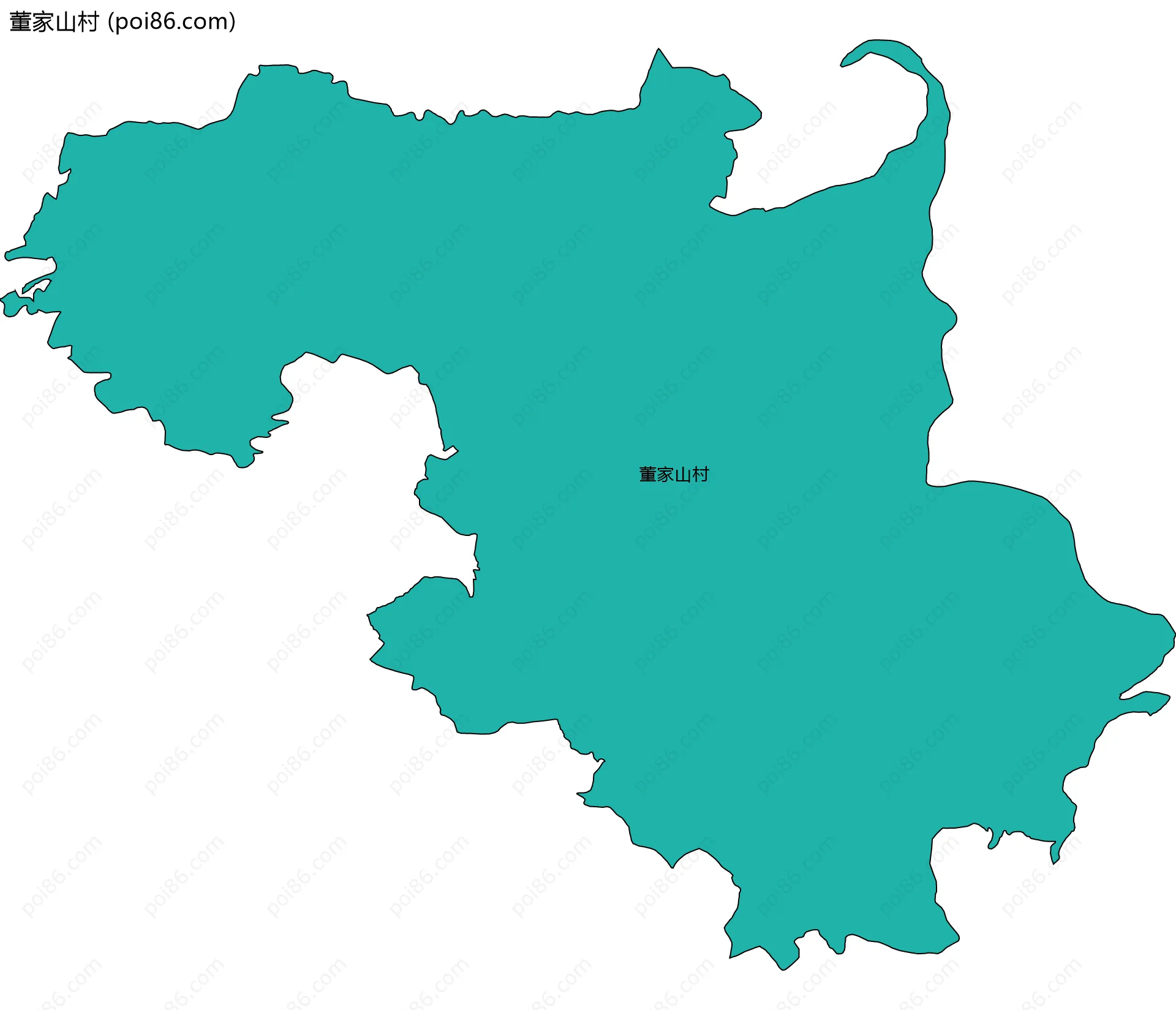 董家山村边界地图