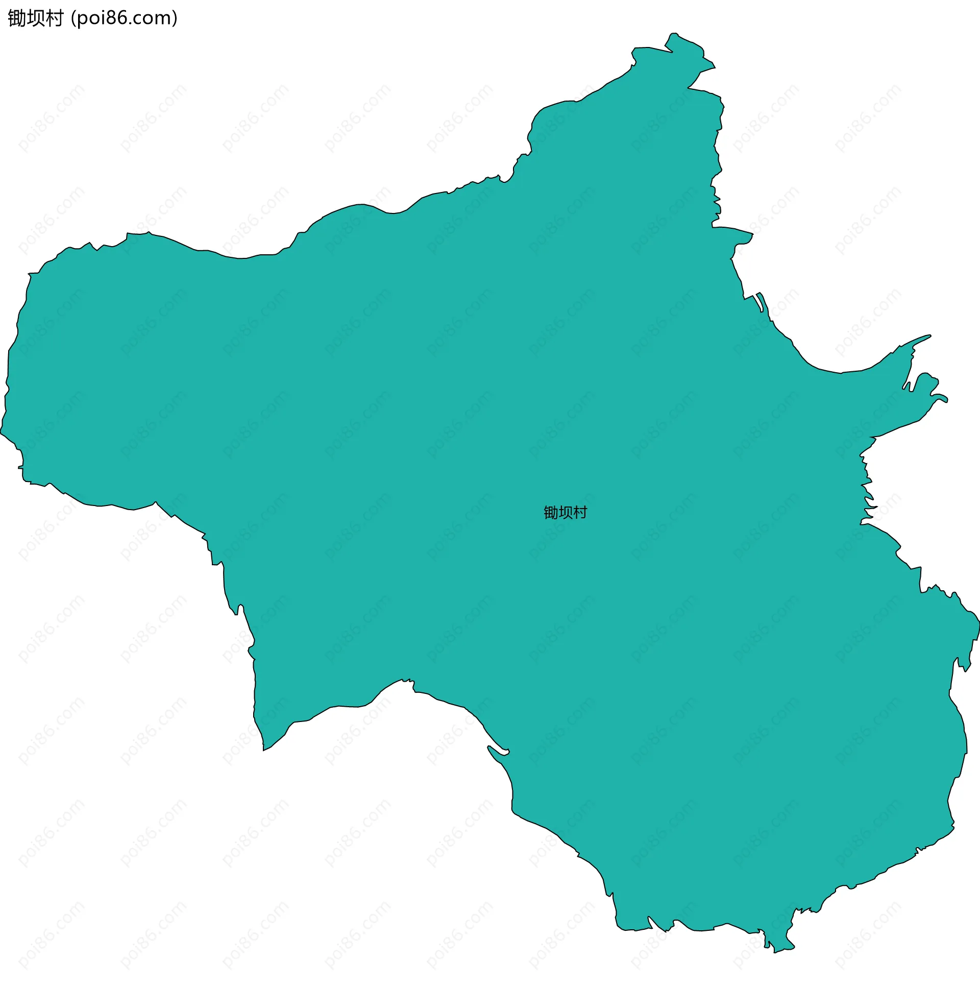 锄坝村边界地图