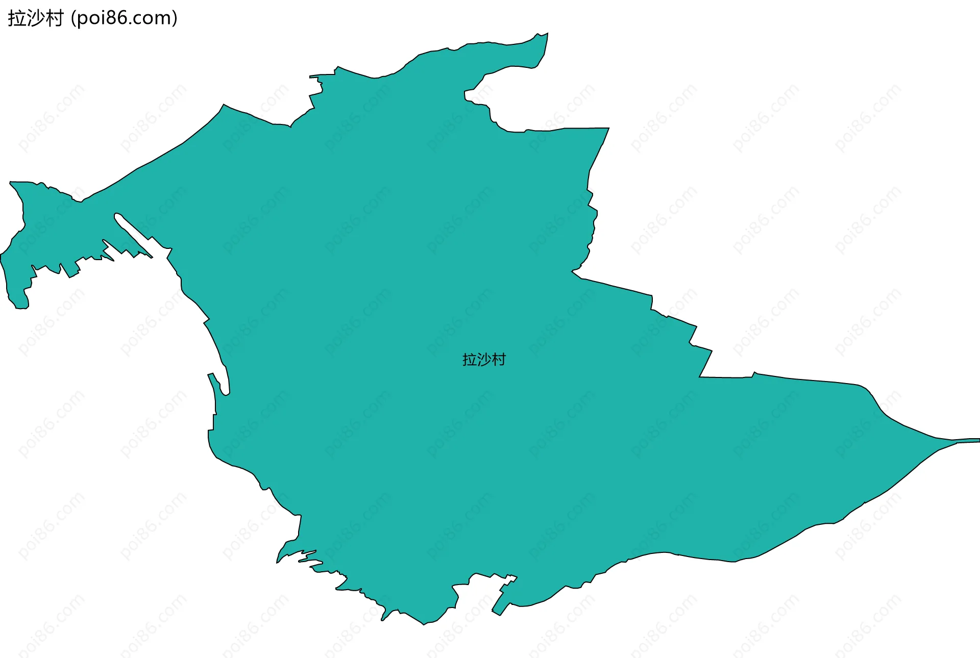 拉沙村边界地图