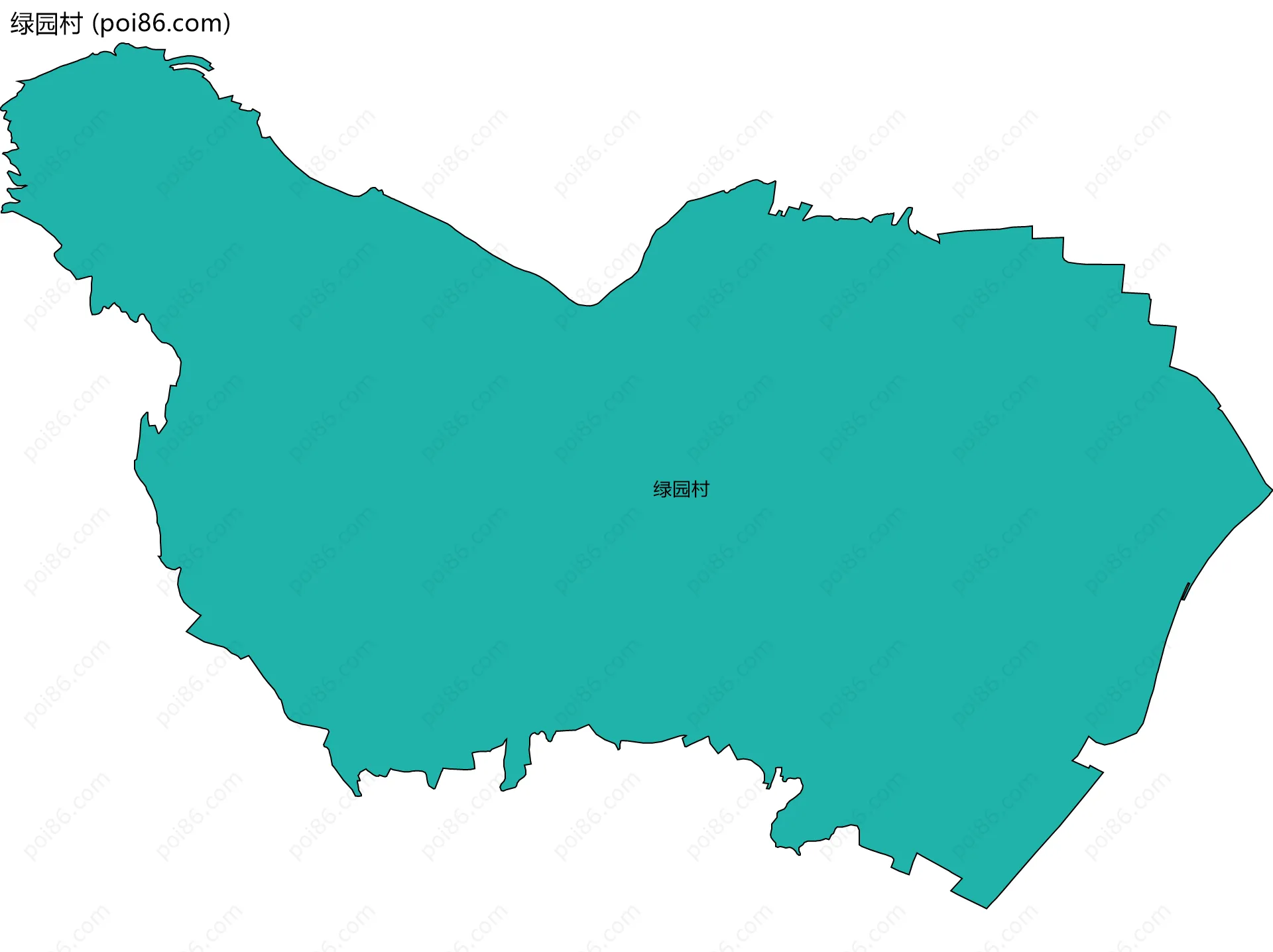 绿园村边界地图