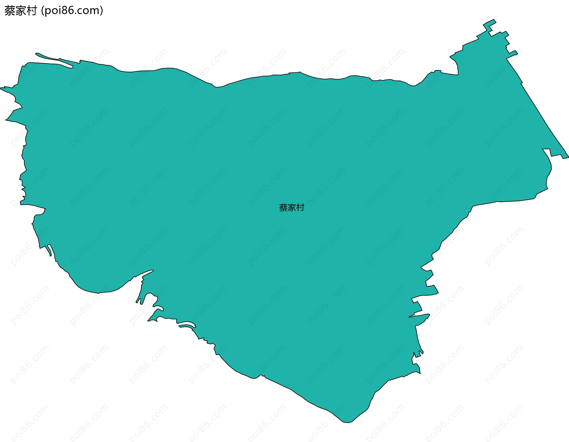 蔡家村边界地图