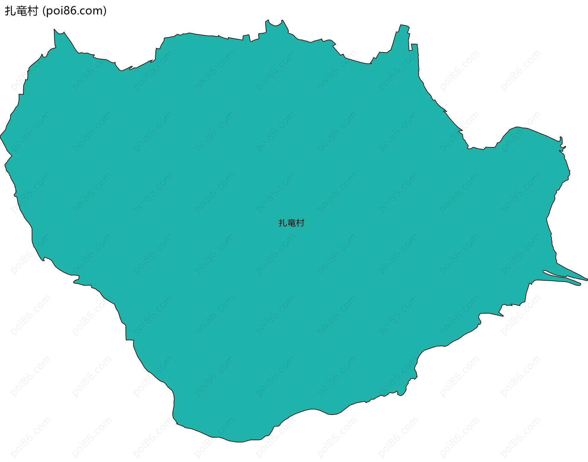 扎竜村边界地图