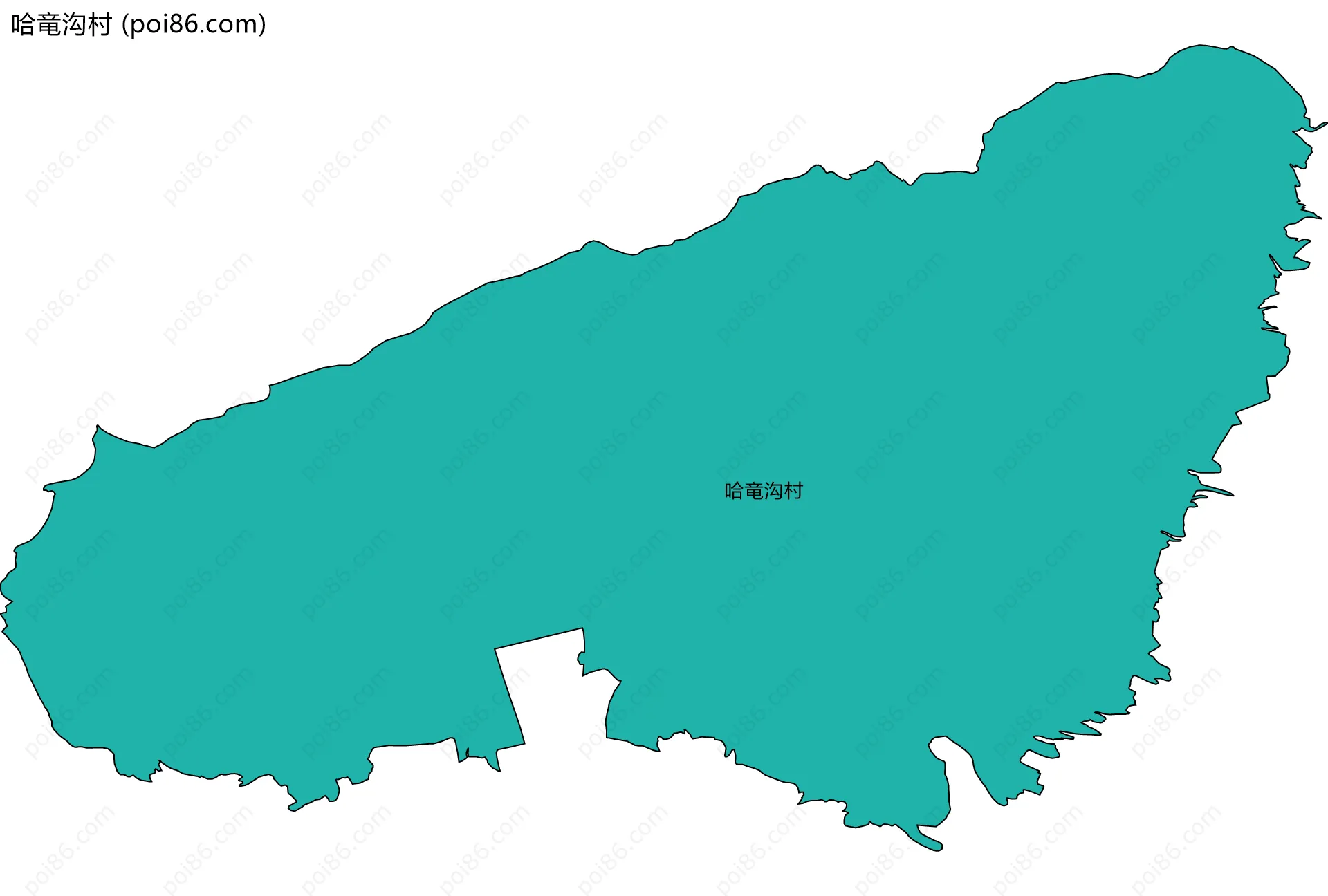哈竜沟村边界地图