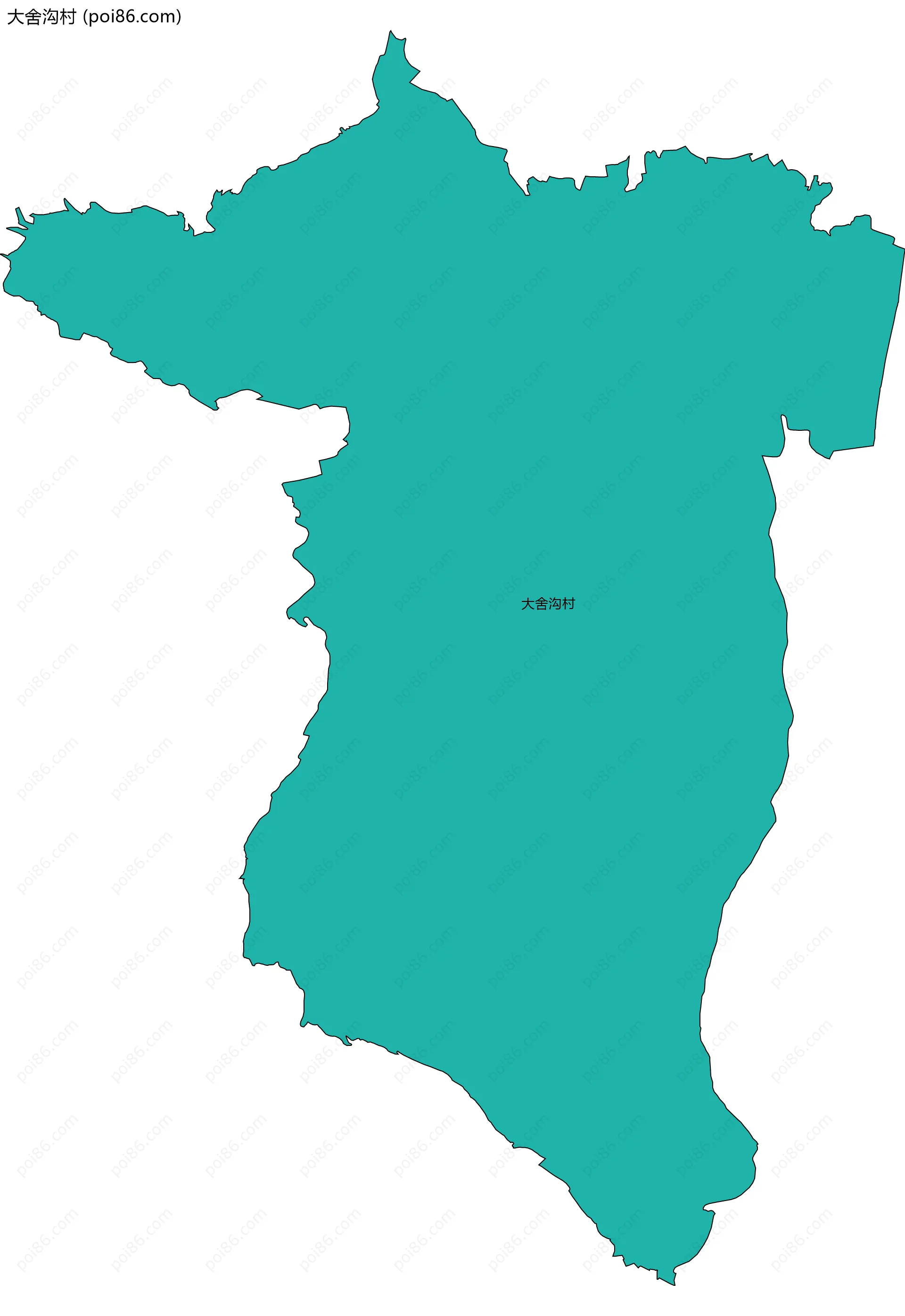 大舍沟村边界地图