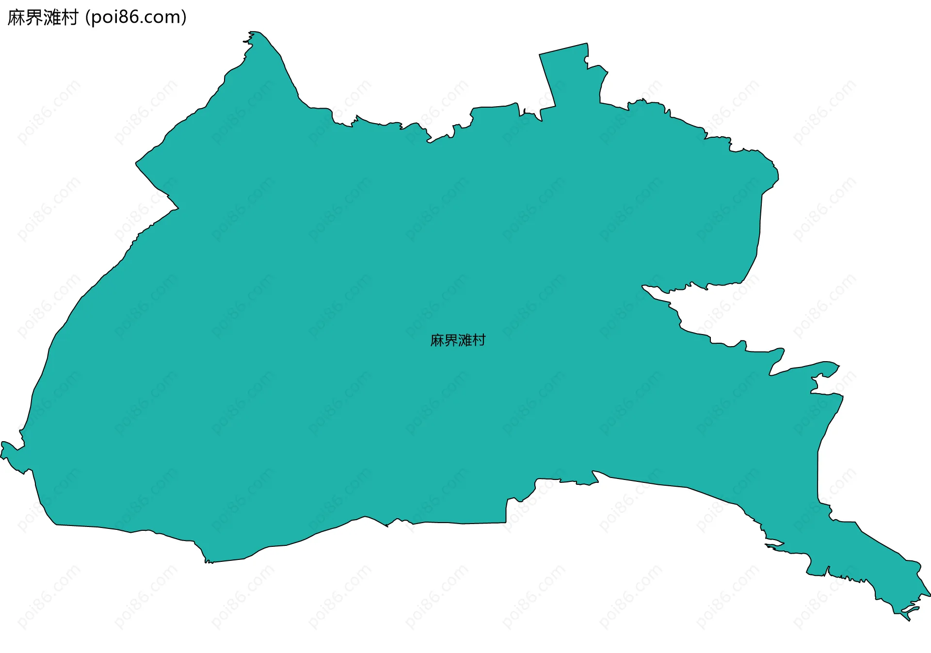 麻界滩村边界地图
