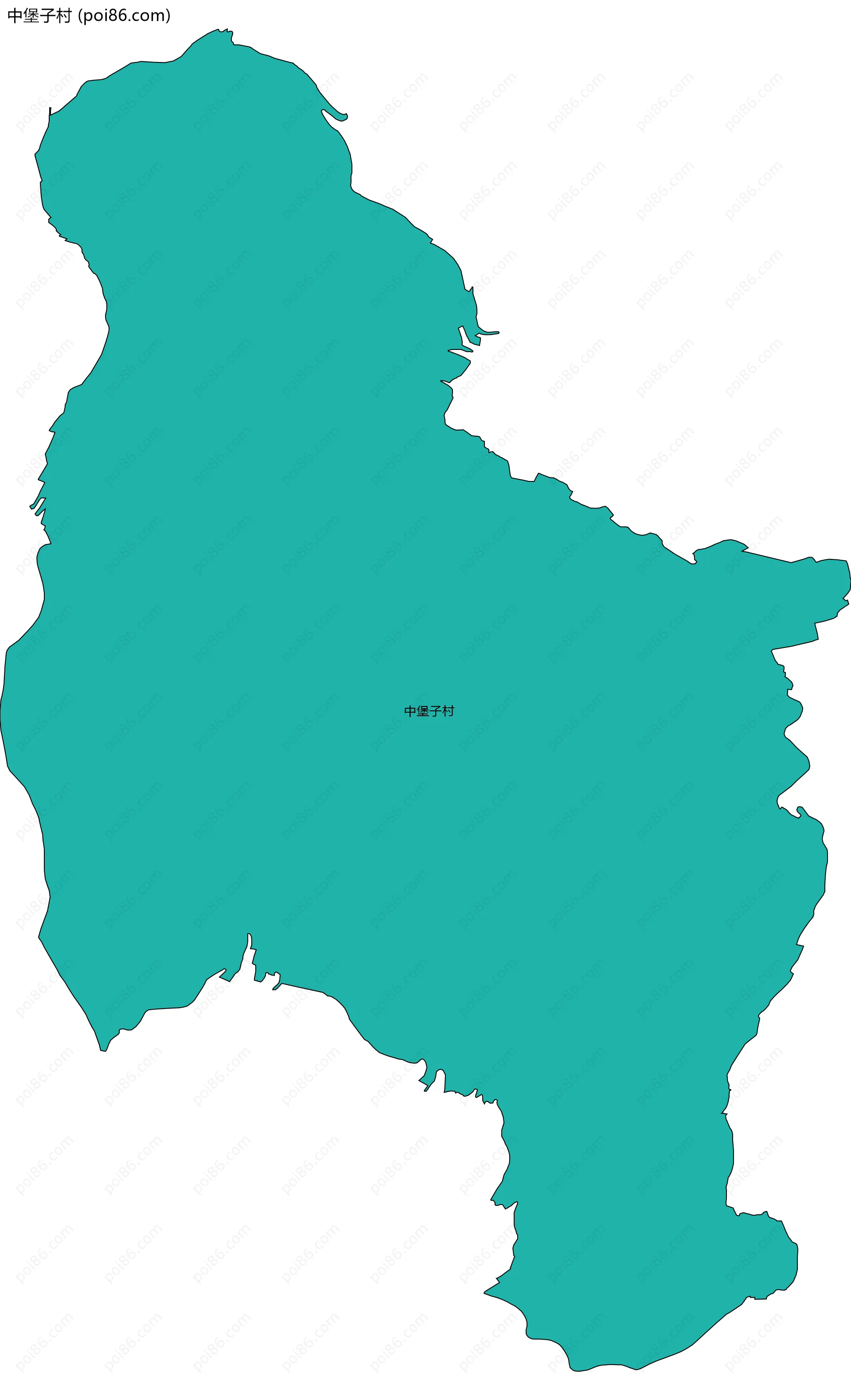 中堡子村边界地图