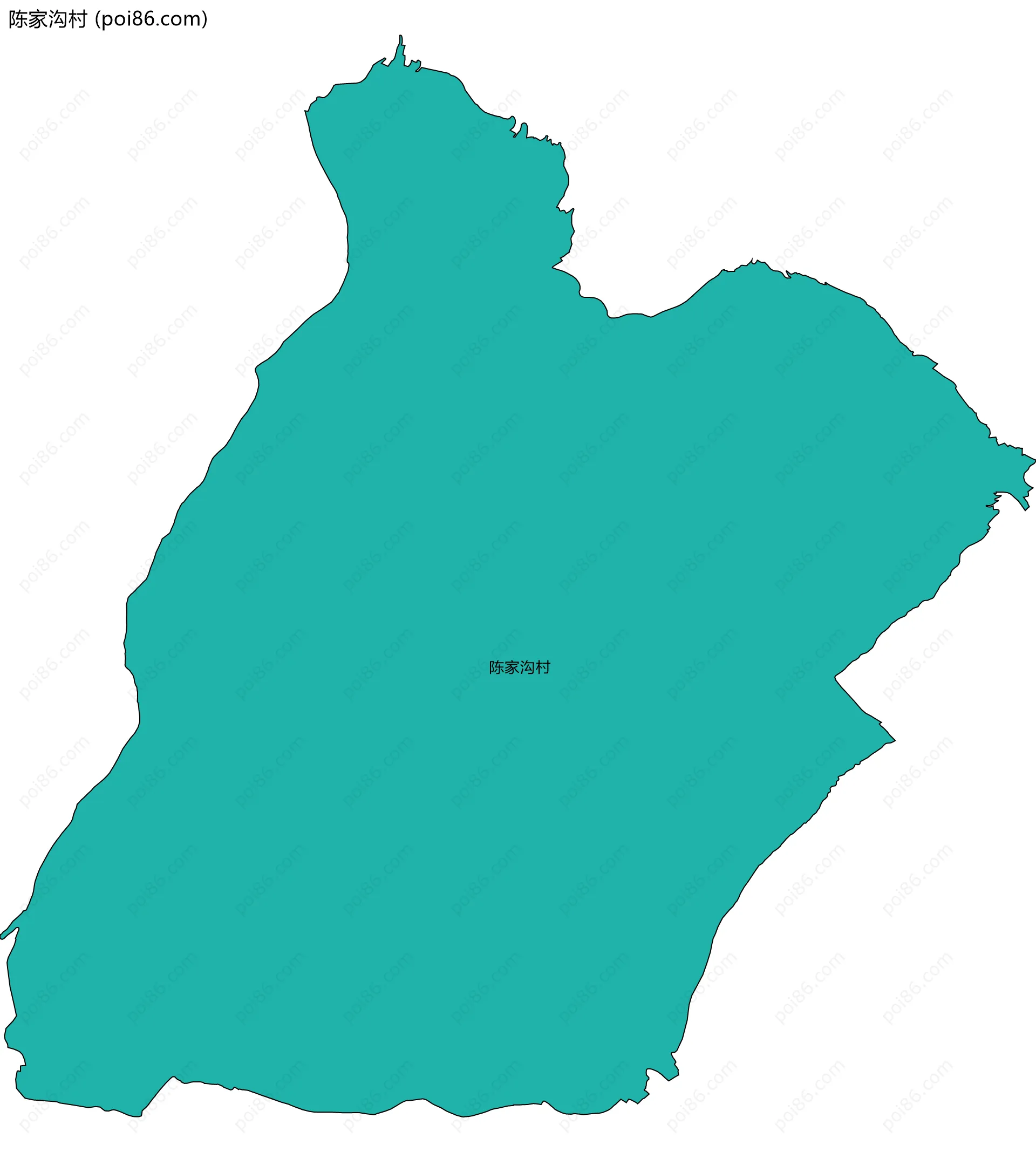 陈家沟村边界地图