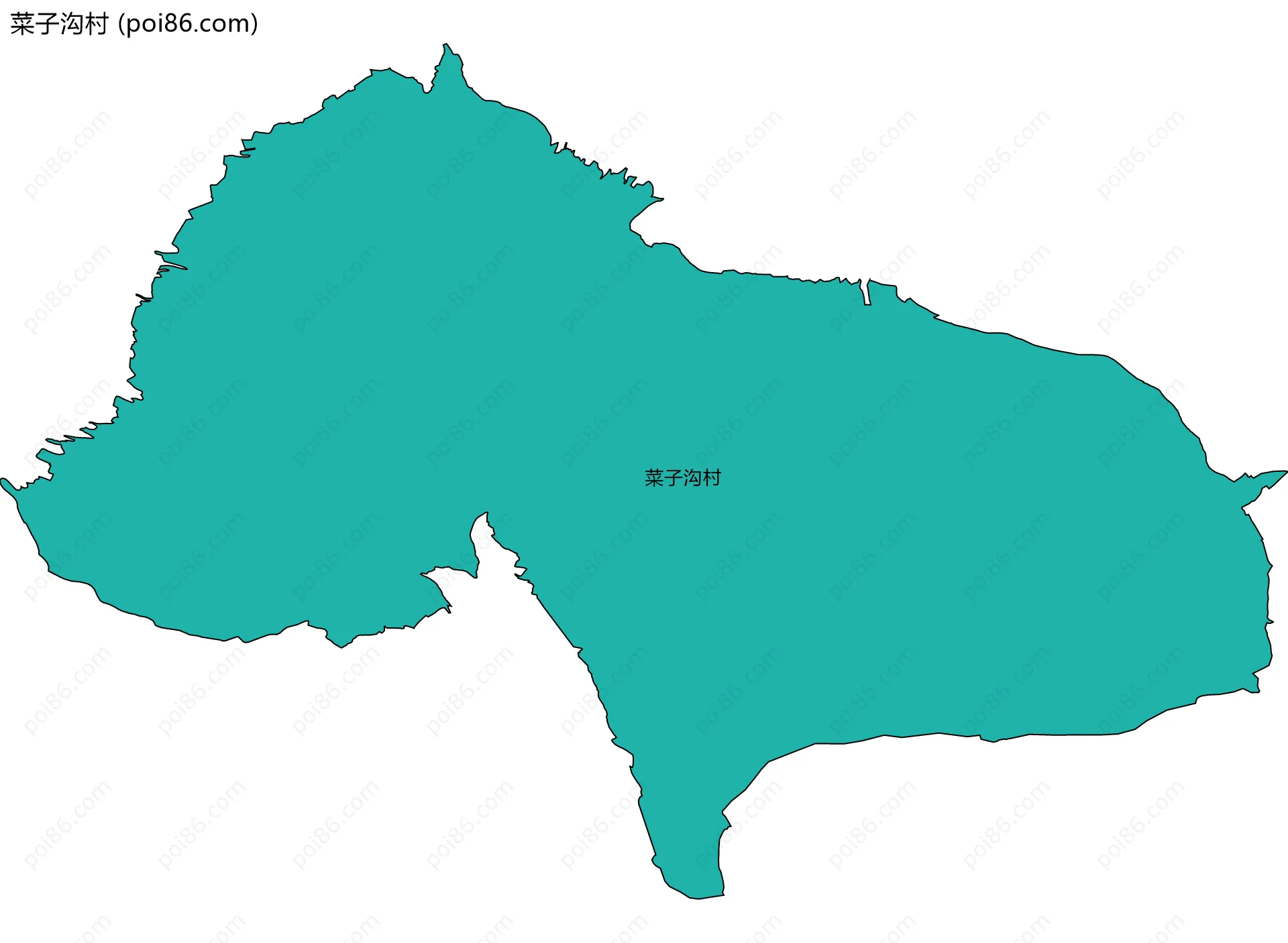菜子沟村边界地图